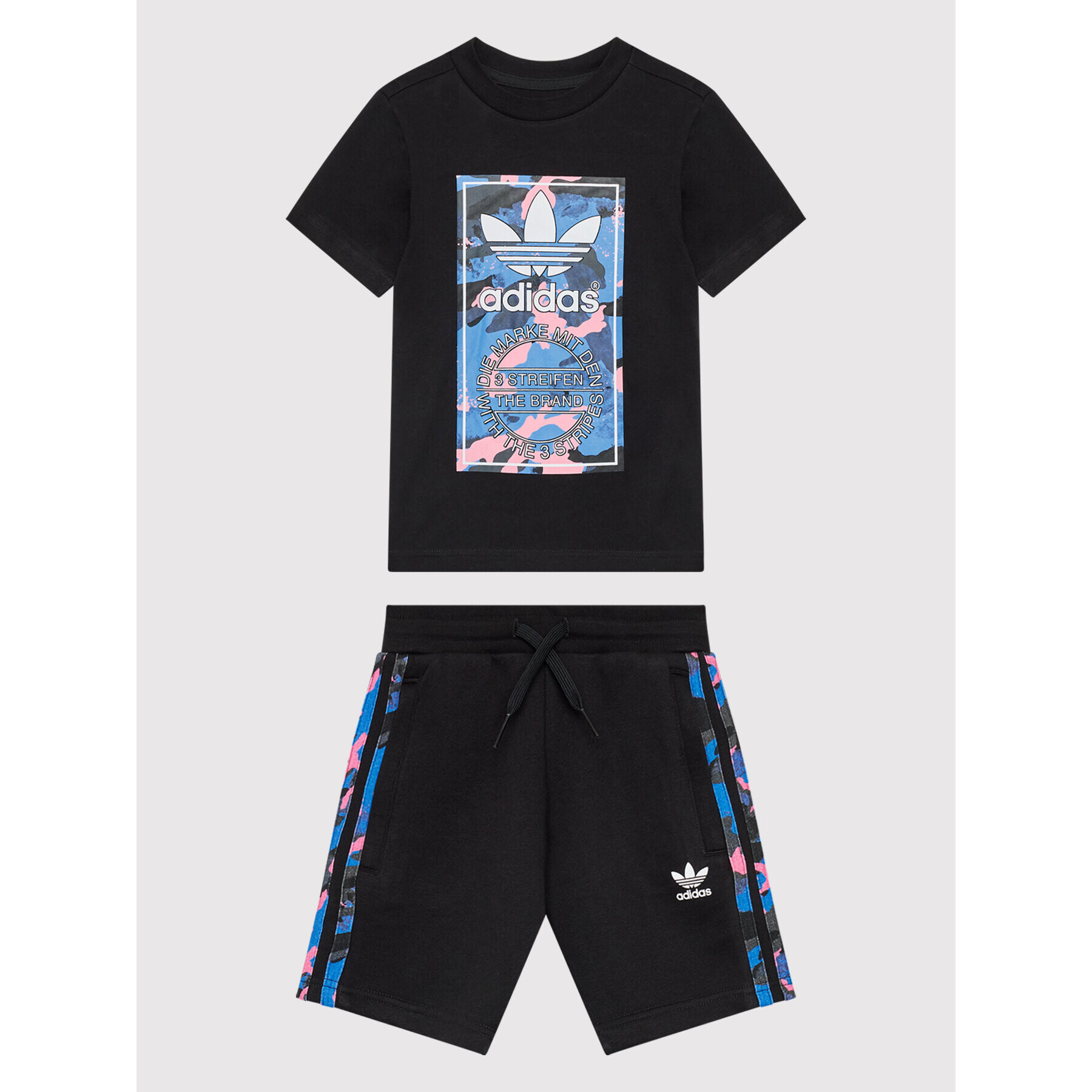 adidas Sada tričko a sportovní šortky Camo HK0332 Černá Regular Fit - Pepit.cz