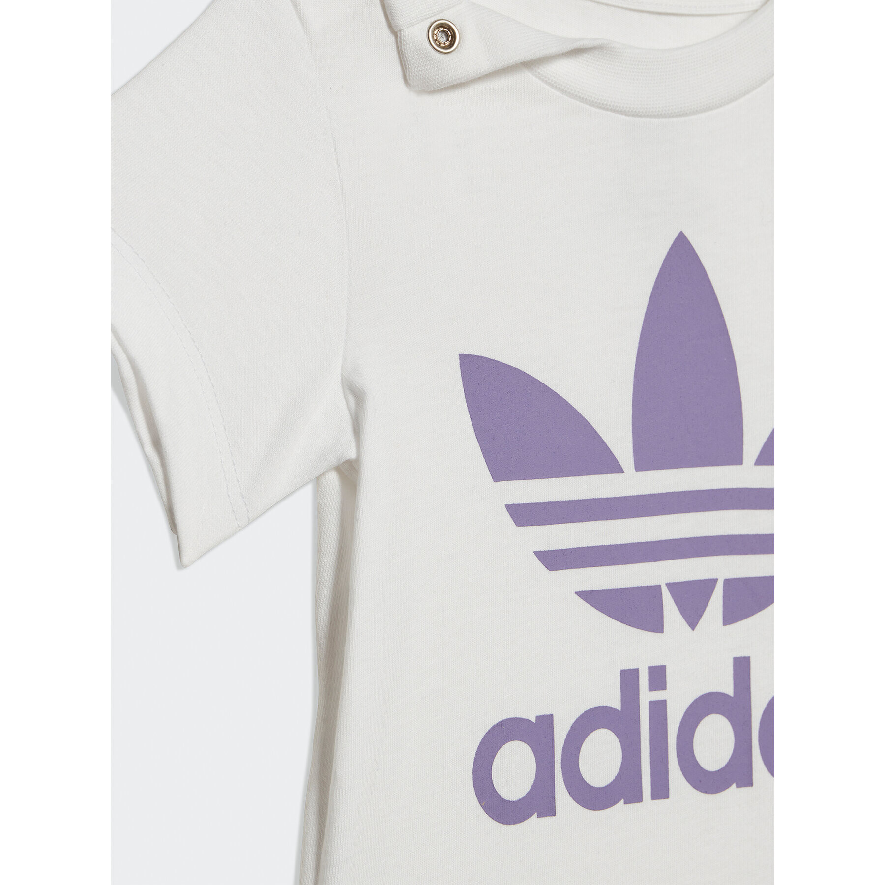 adidas Sada tričko a sportovní šortky Trefoil Shorts Tee Set IB8641 Fialová Regular Fit - Pepit.cz