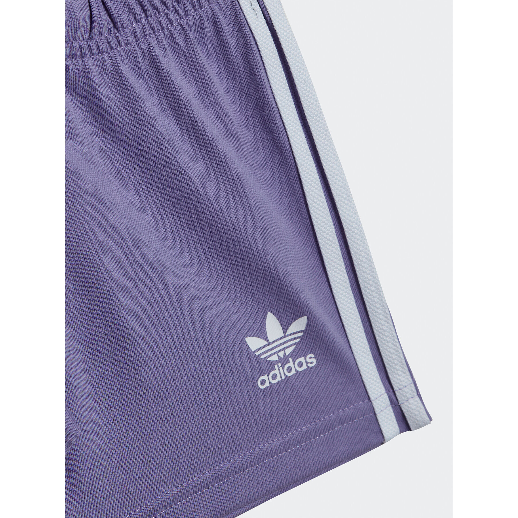 adidas Sada tričko a sportovní šortky Trefoil Shorts Tee Set IB8641 Fialová Regular Fit - Pepit.cz