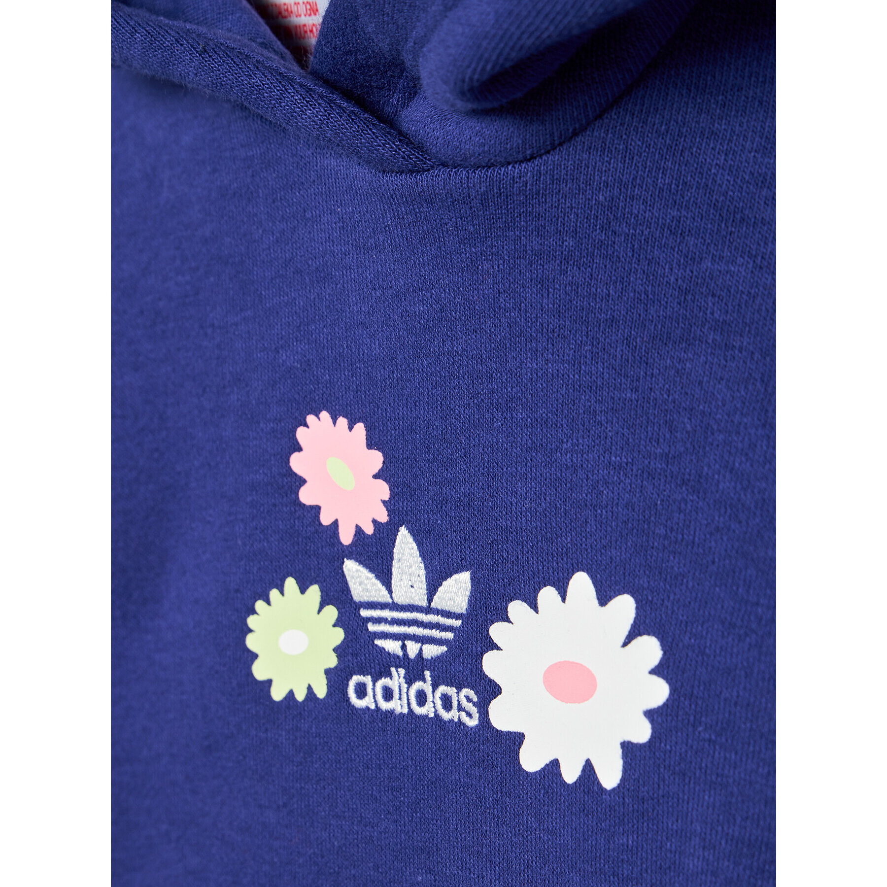 adidas Souprava mikina a legíny Flower Print HC4601 Tmavomodrá Regular Fit - Pepit.cz