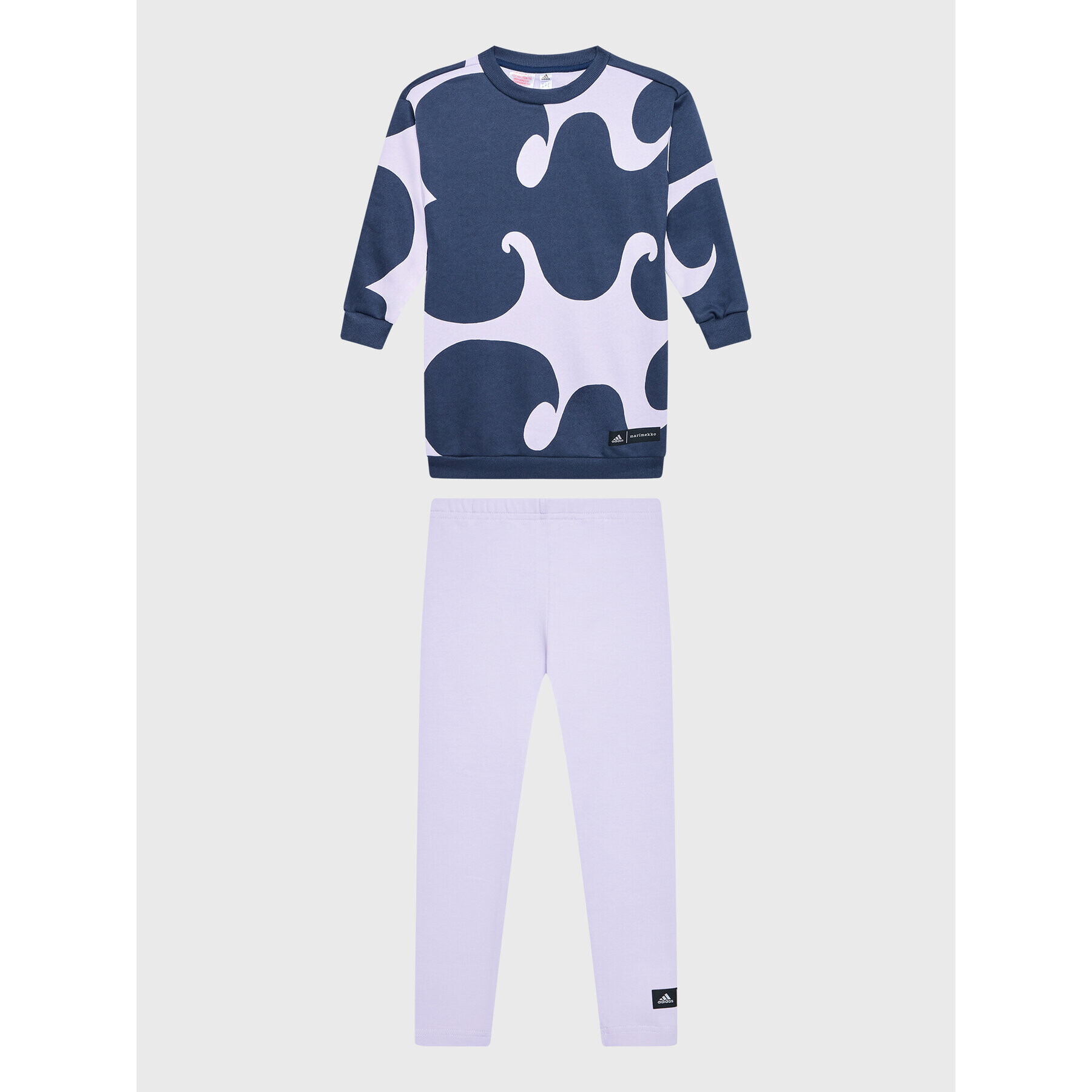 adidas Souprava mikina a legíny MARIMEKKO HM4450 Fialová Regular Fit - Pepit.cz