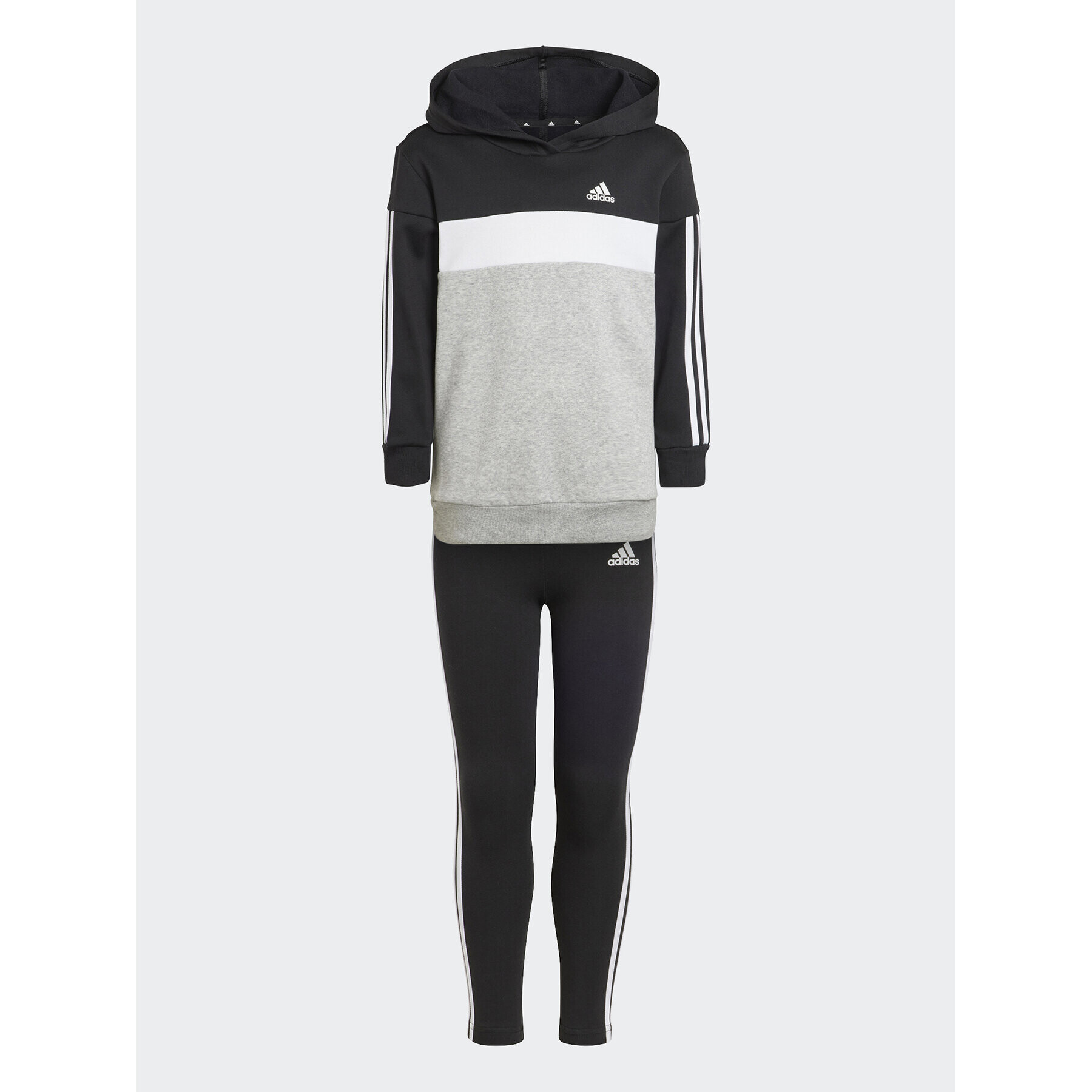 adidas Souprava mikina a legíny Tiberio 3-Stripes Colorblock Fleece IJ6327 Černá Slim Fit - Pepit.cz