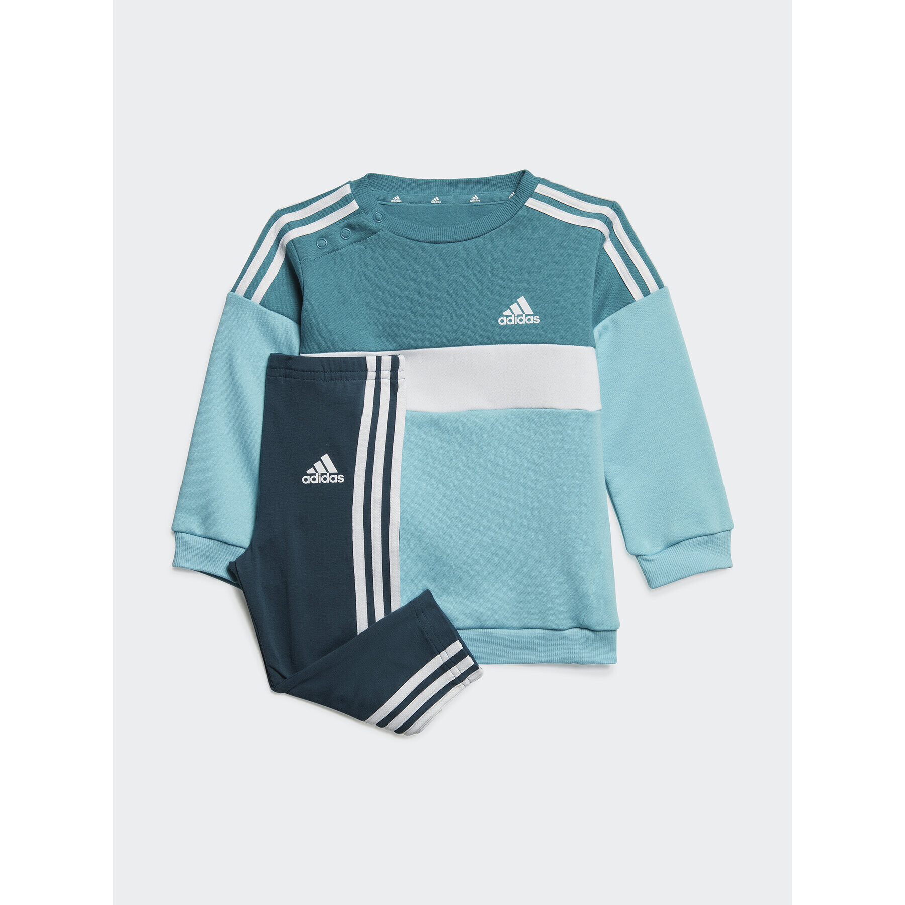 adidas Souprava mikina a legíny Tiberio 3-Stripes Colorblock IJ6326 Modrá Slim Fit - Pepit.cz