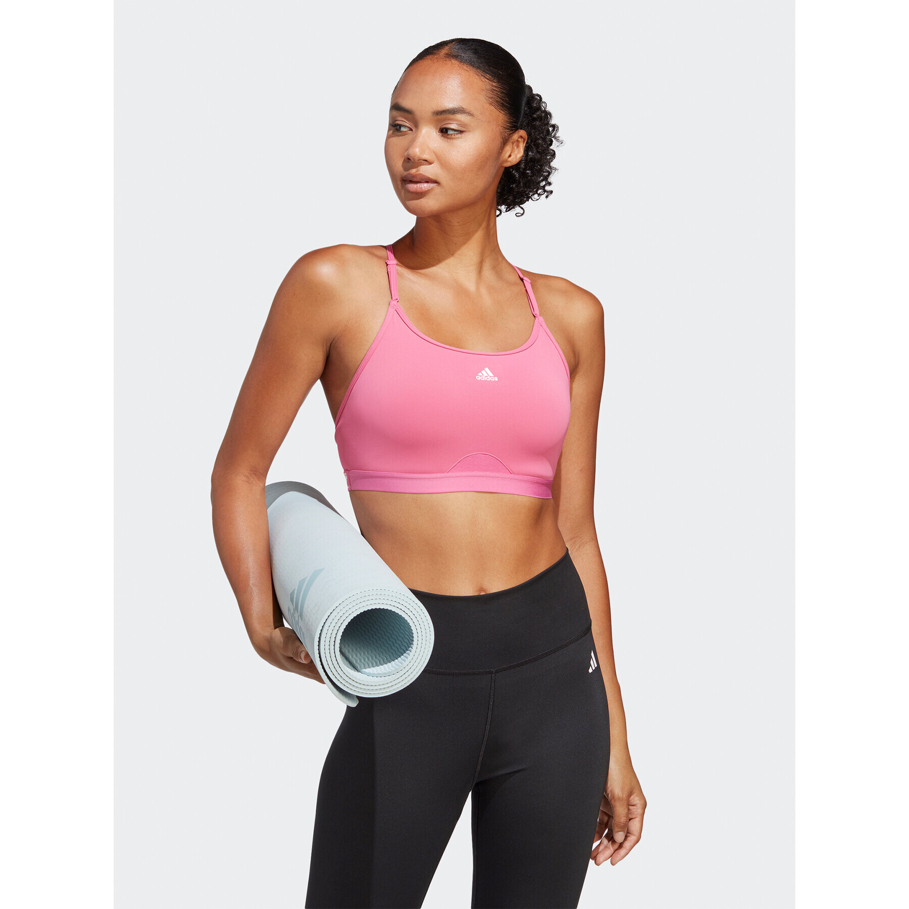 adidas Sportovní podprsenka Aeroreact Training Light-Support Bra HS2980 Růžová - Pepit.cz