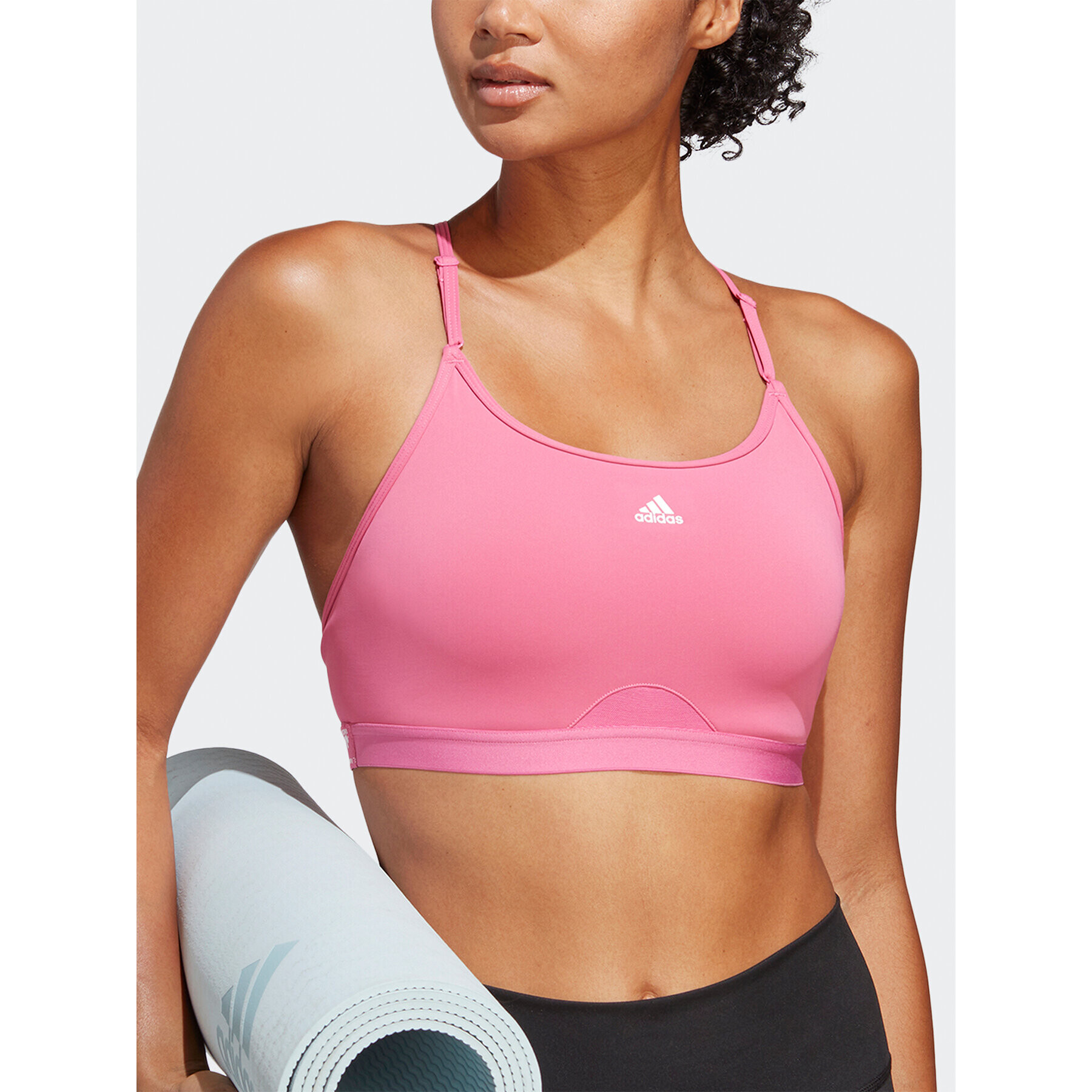 adidas Sportovní podprsenka Aeroreact Training Light-Support Bra HS2980 Růžová - Pepit.cz