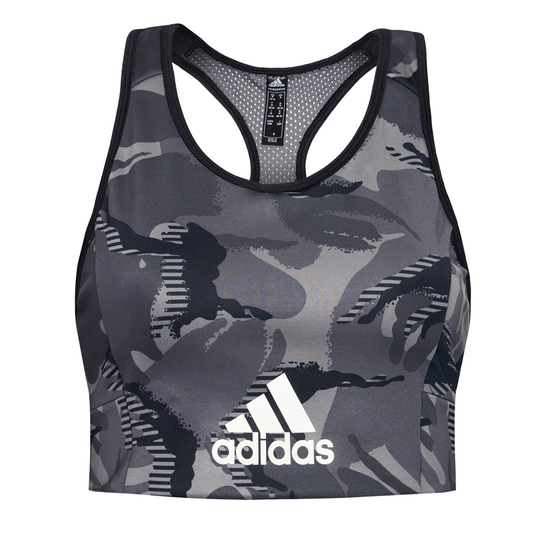 adidas Sportovní podprsenka Designed To Move Camouflage-Print GL3811 Šedá - Pepit.cz