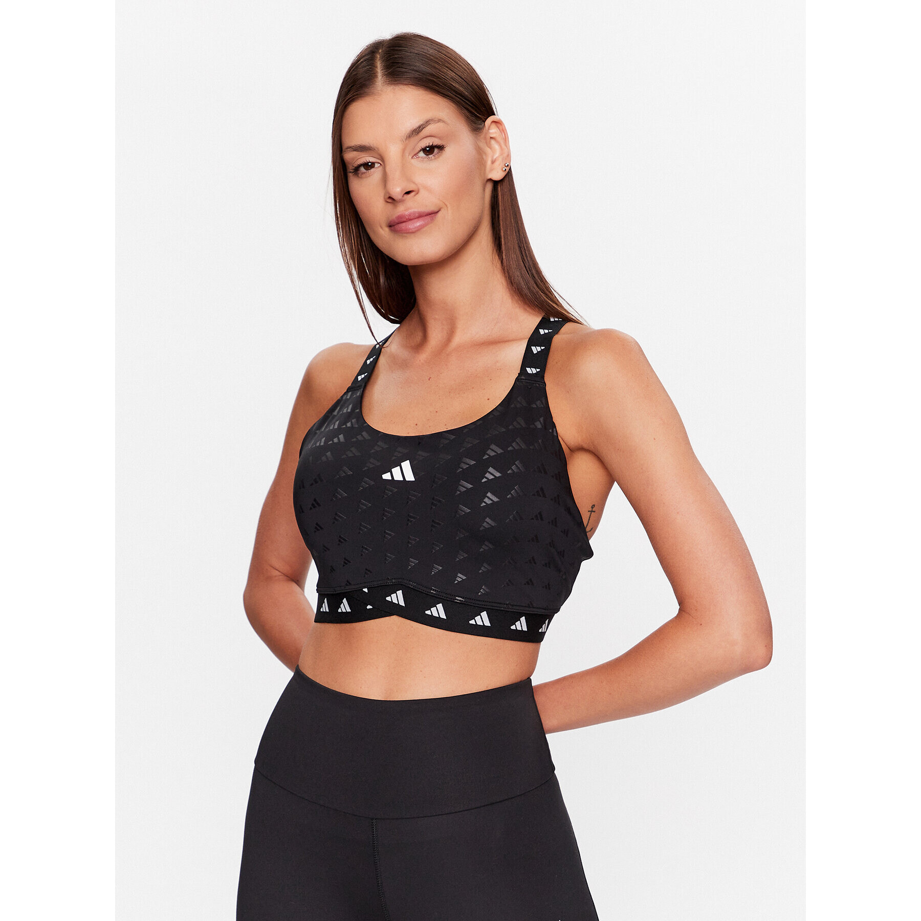 adidas Sportovní podprsenka PowerImpact Luxe Training Medium-Support Bra HS7264 Černá - Pepit.cz