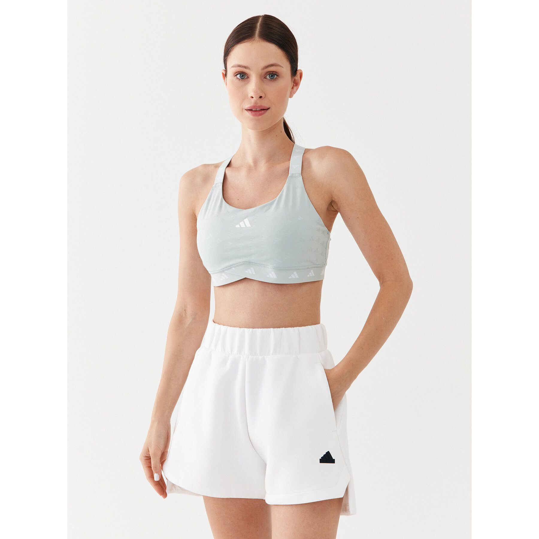 adidas Sportovní podprsenka PowerImpact Luxe Training Medium-Support Bra IL2880 Šedá - Pepit.cz