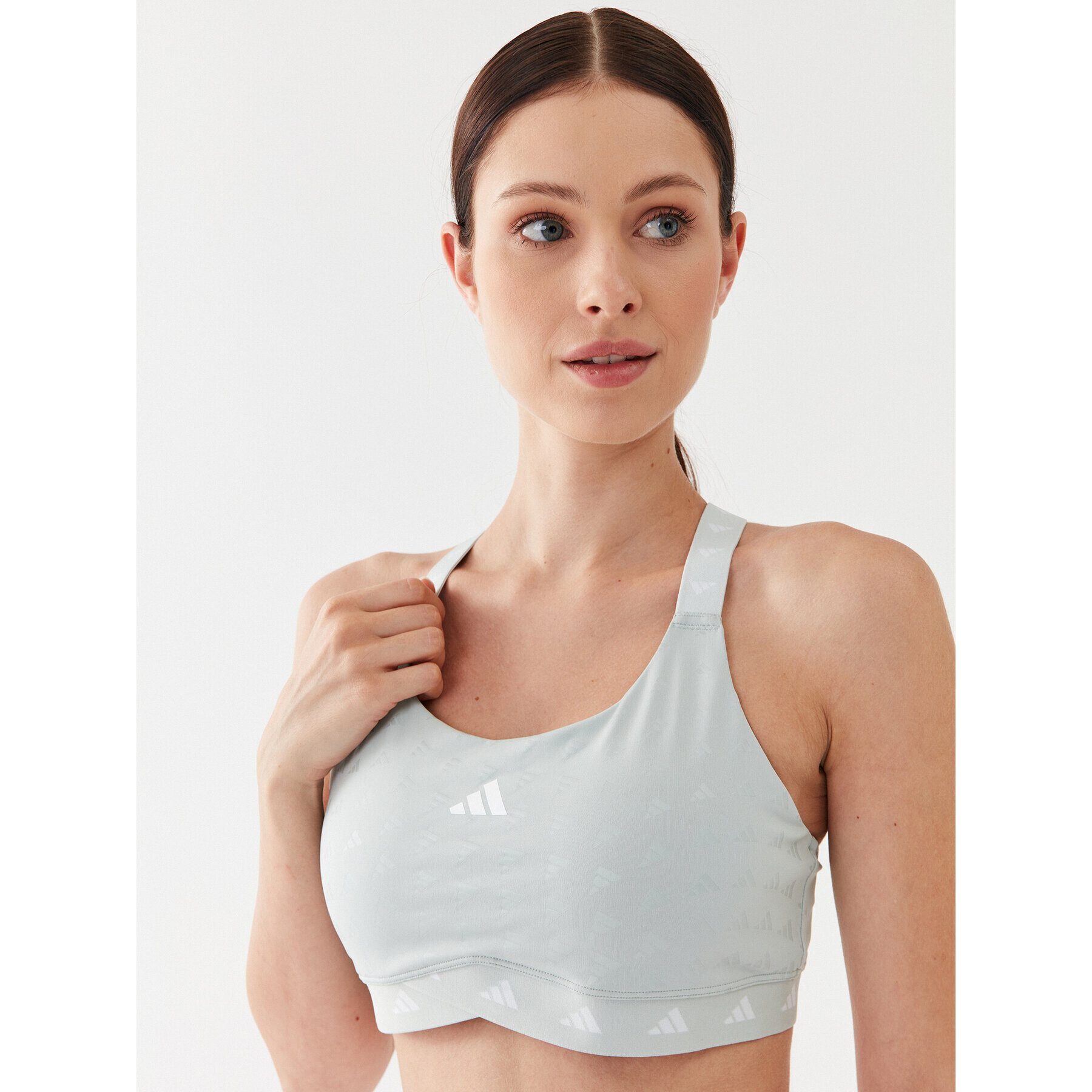 adidas Sportovní podprsenka PowerImpact Luxe Training Medium-Support Bra IL2880 Šedá - Pepit.cz