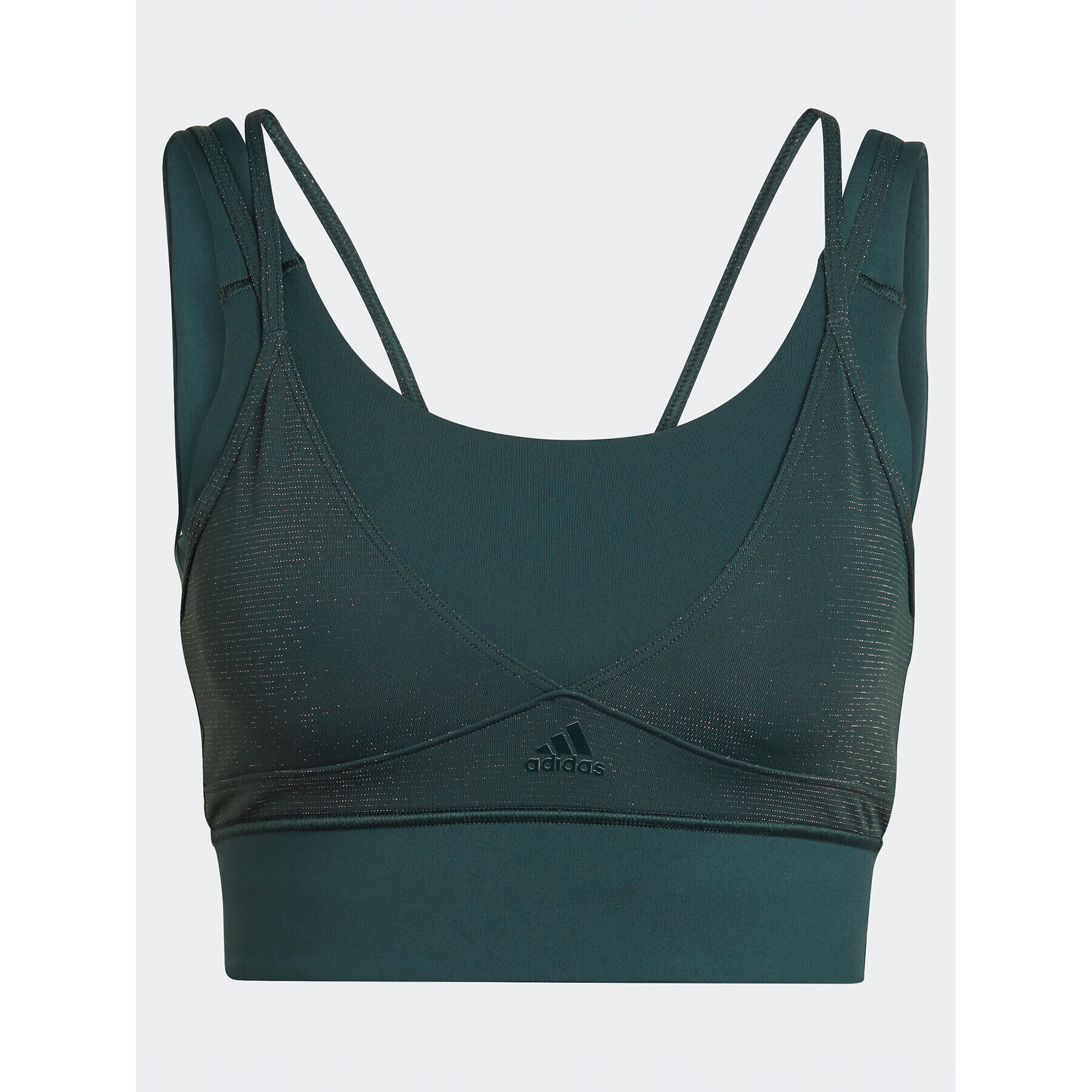 adidas Sportovní podprsenka Powerimpact Training Medium-Support Shiny Bra HM7886 Zelená - Pepit.cz