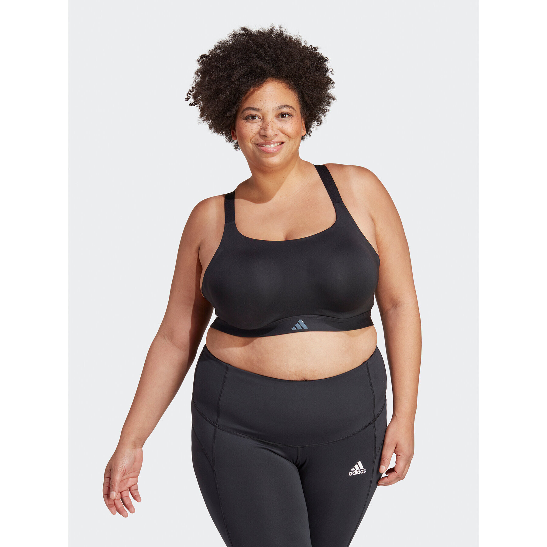 adidas Sportovní podprsenka Tailored Impact Luxe Training High-Support Bra (Plus Size) HS7263 Černá - Pepit.cz