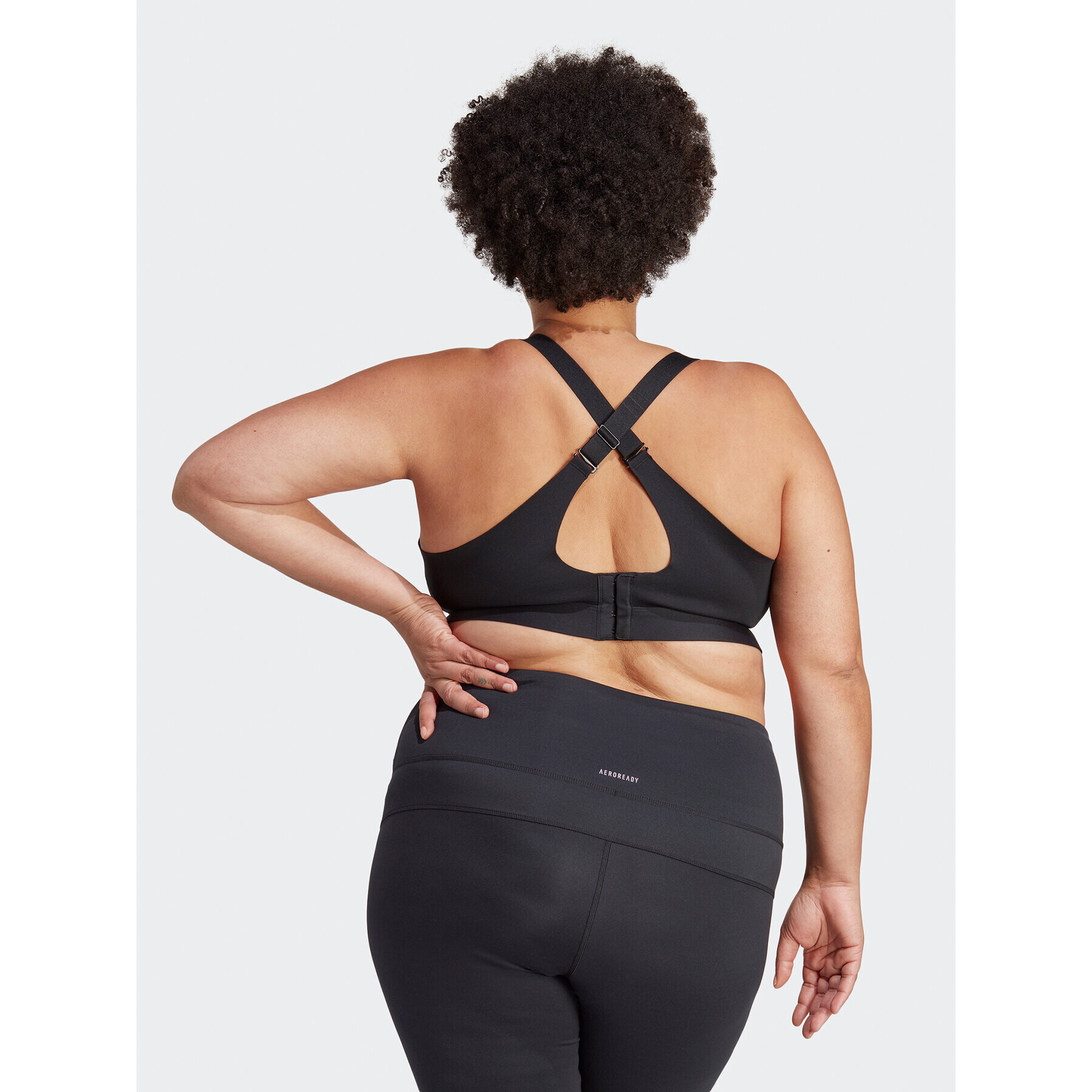 adidas Sportovní podprsenka Tailored Impact Luxe Training High-Support Bra (Plus Size) HS7263 Černá - Pepit.cz