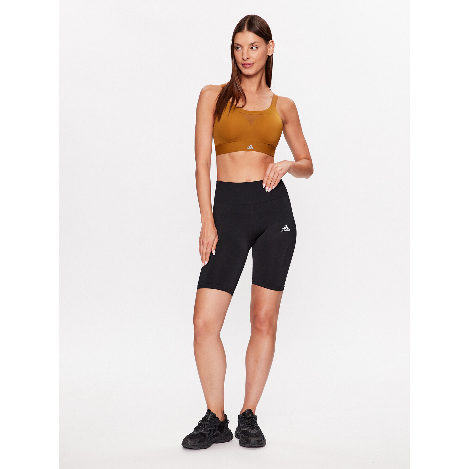 adidas Sportovní podprsenka Tailored Impact Training High-Support Bra HR9729 Hnědá - Pepit.cz