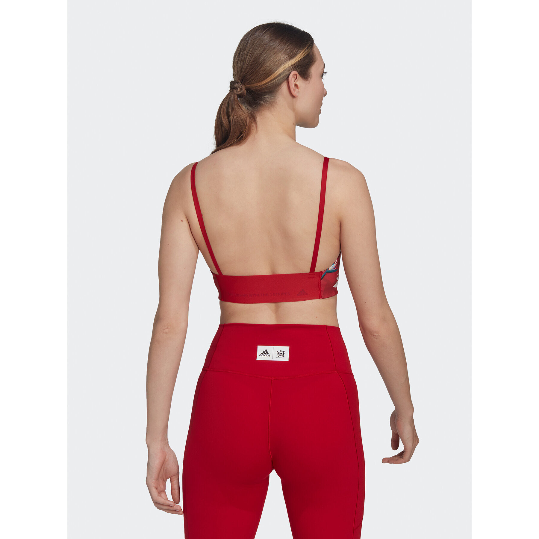 adidas Sportovní podprsenka Thebe Magugu Studio Light-Support Bra HM9256 Červená - Pepit.cz