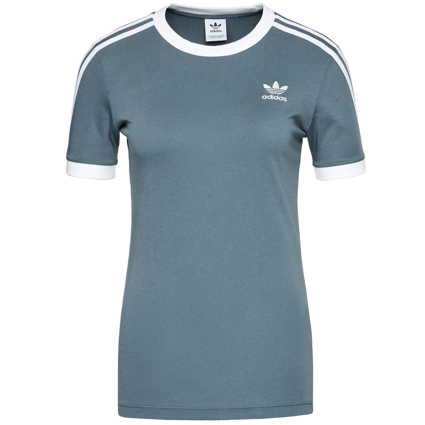 adidas T-Shirt adicolor Clasics 3-Stripes GN2914 Šedá Regular Fit - Pepit.cz