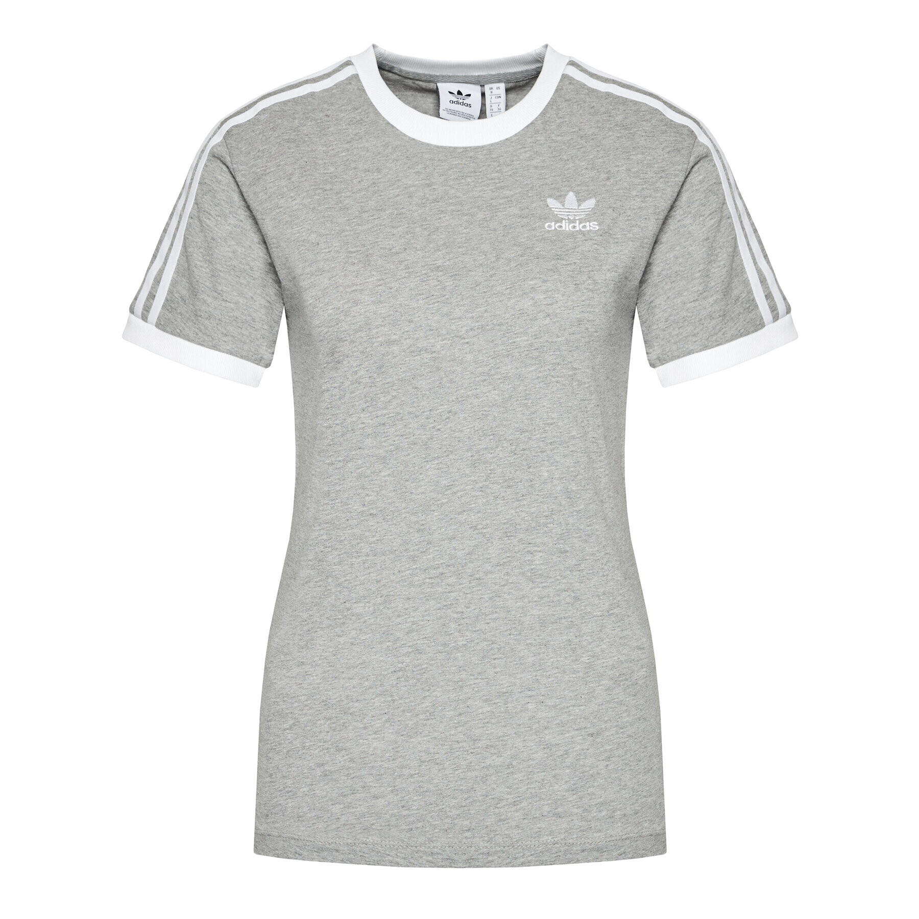 adidas T-Shirt adicolor Classics 3-Stripes GN2909 Šedá Regular Fit - Pepit.cz