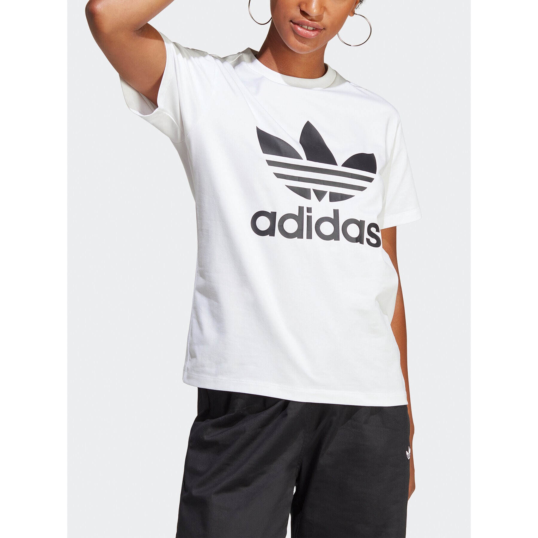 adidas T-Shirt Adicolor Classics Trefoil T-Shirt IB7420 Bílá Regular Fit - Pepit.cz