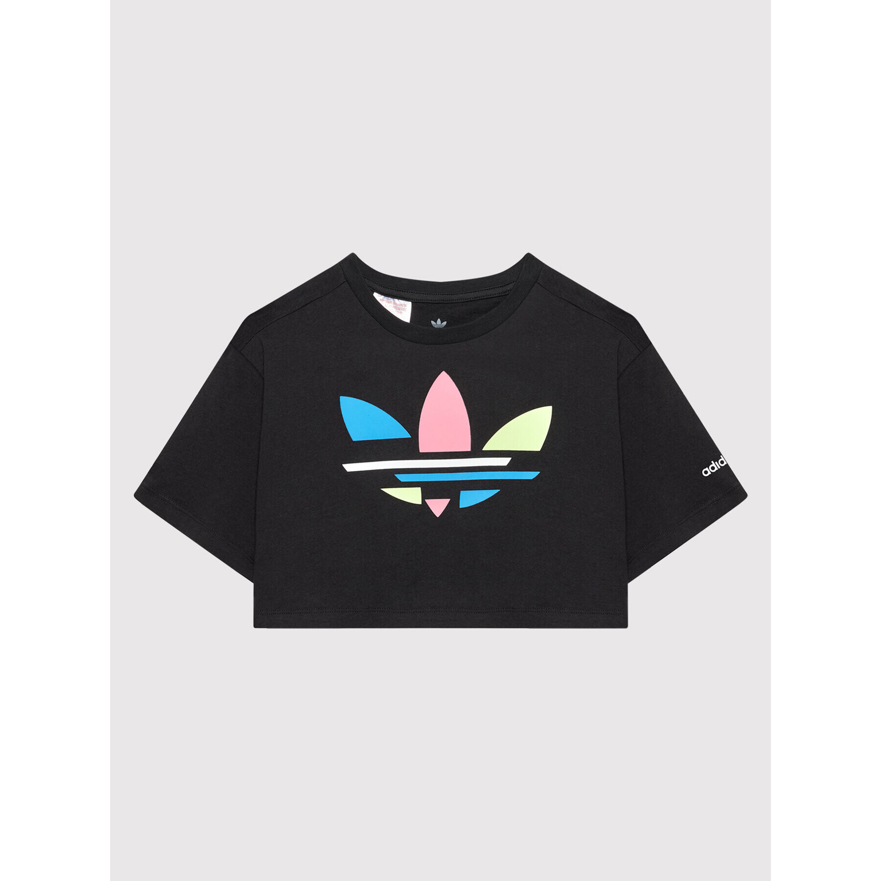 adidas T-Shirt adicolor Cropped H32349 Černá Loose Fit - Pepit.cz