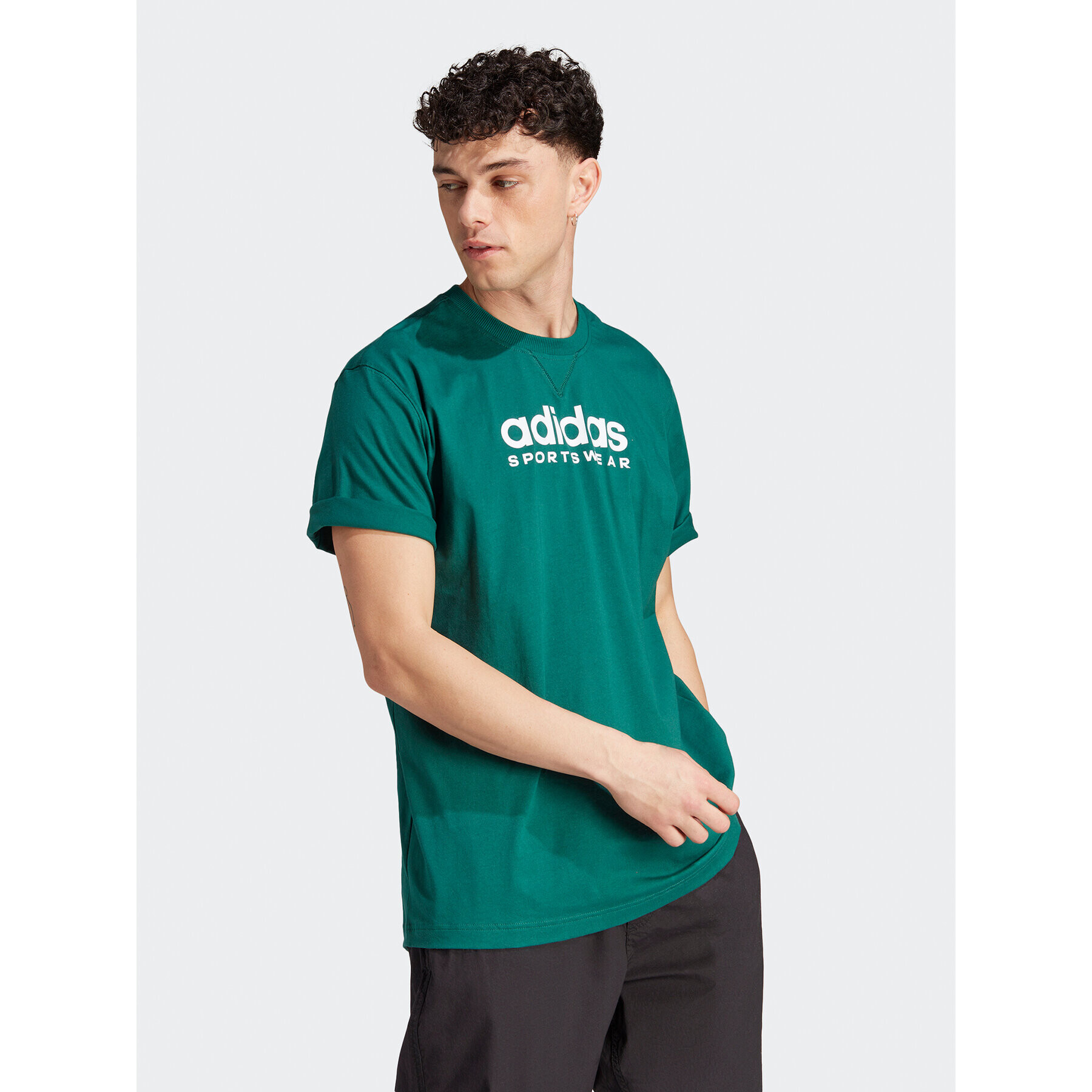 adidas T-Shirt All SZN Graphic IJ9434 Zelená Loose Fit - Pepit.cz