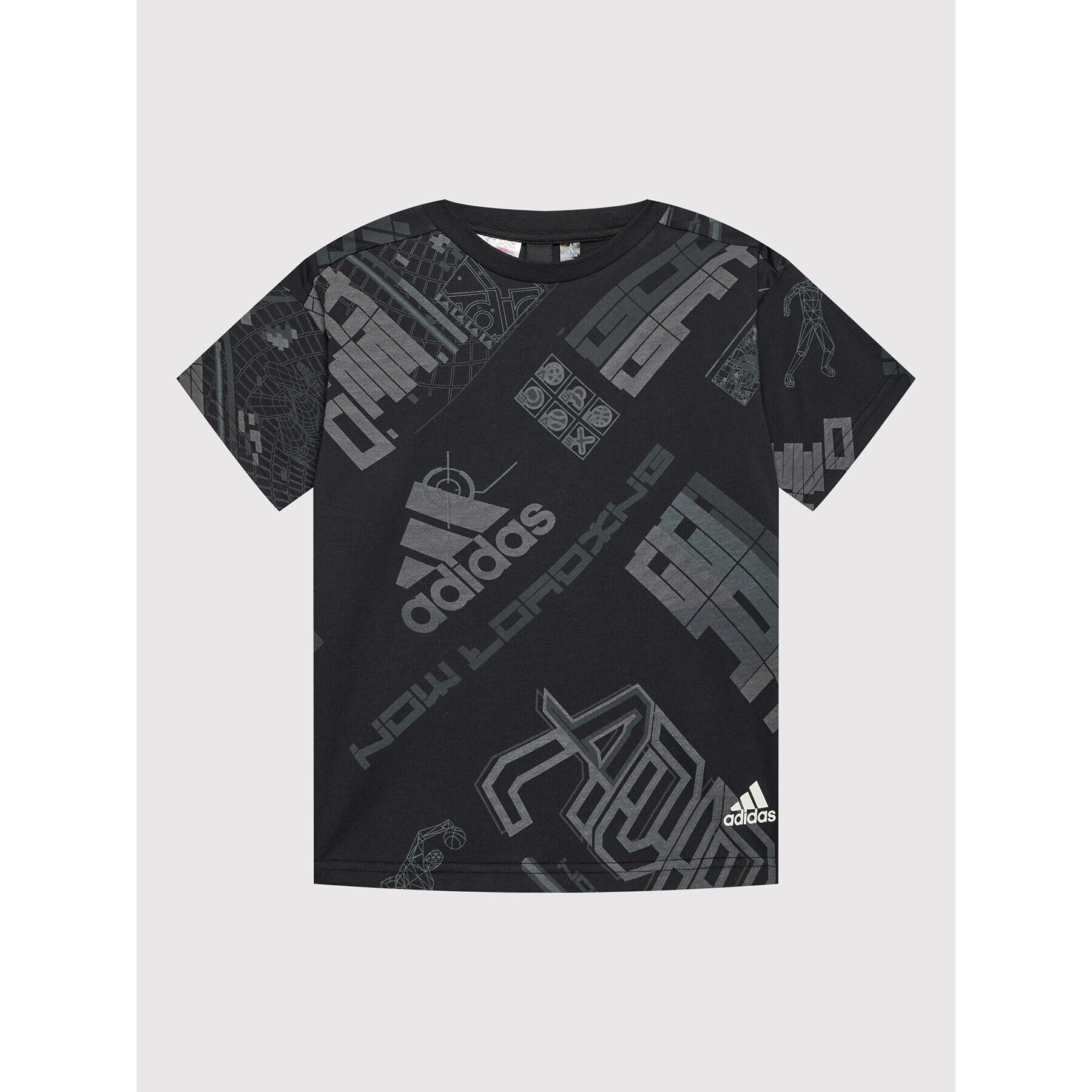 adidas T-Shirt Arkd3 Allover Print HD6869 Černá Relaxed Fit - Pepit.cz