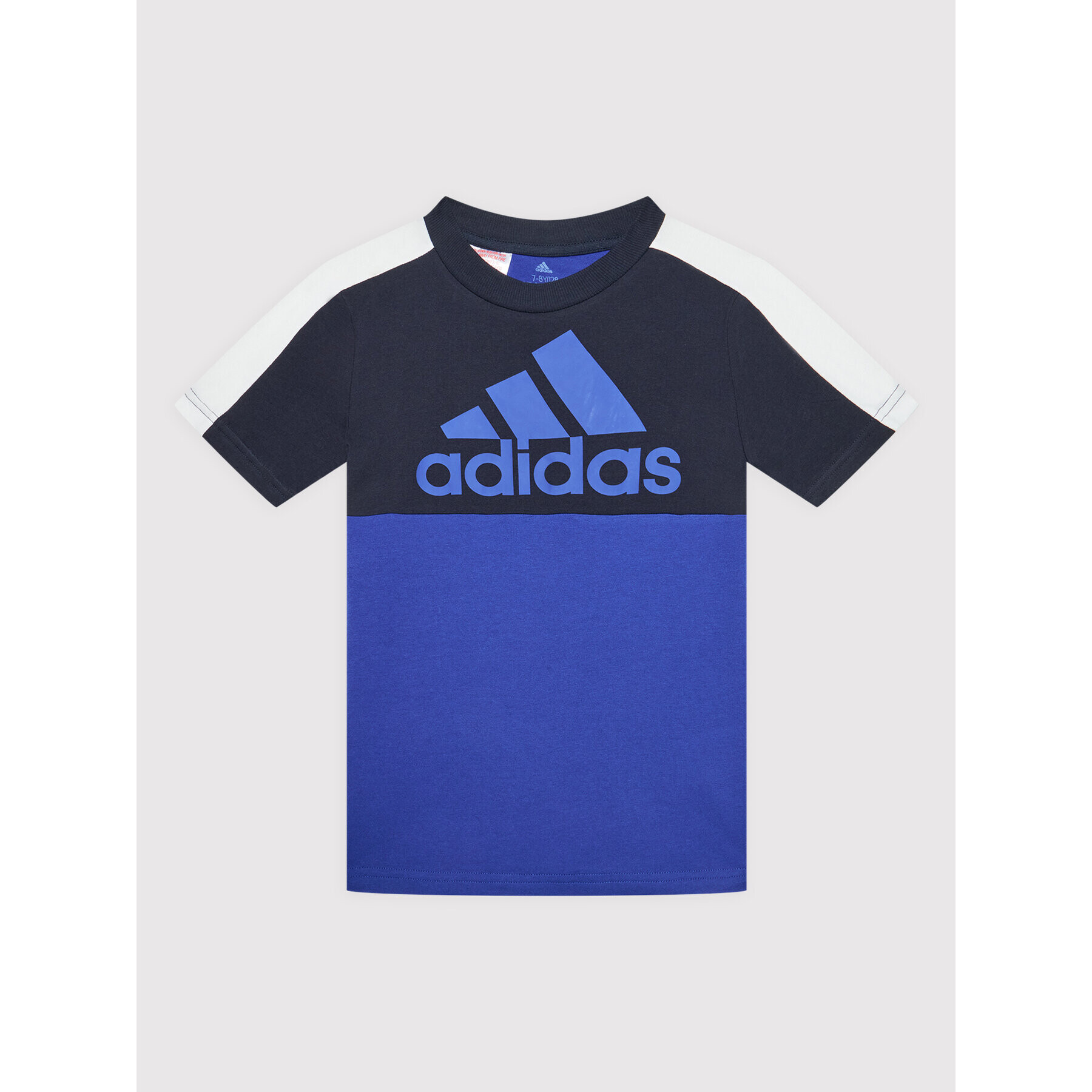 adidas T-Shirt B Cb Logo HC5651 Modrá Regular Fit - Pepit.cz