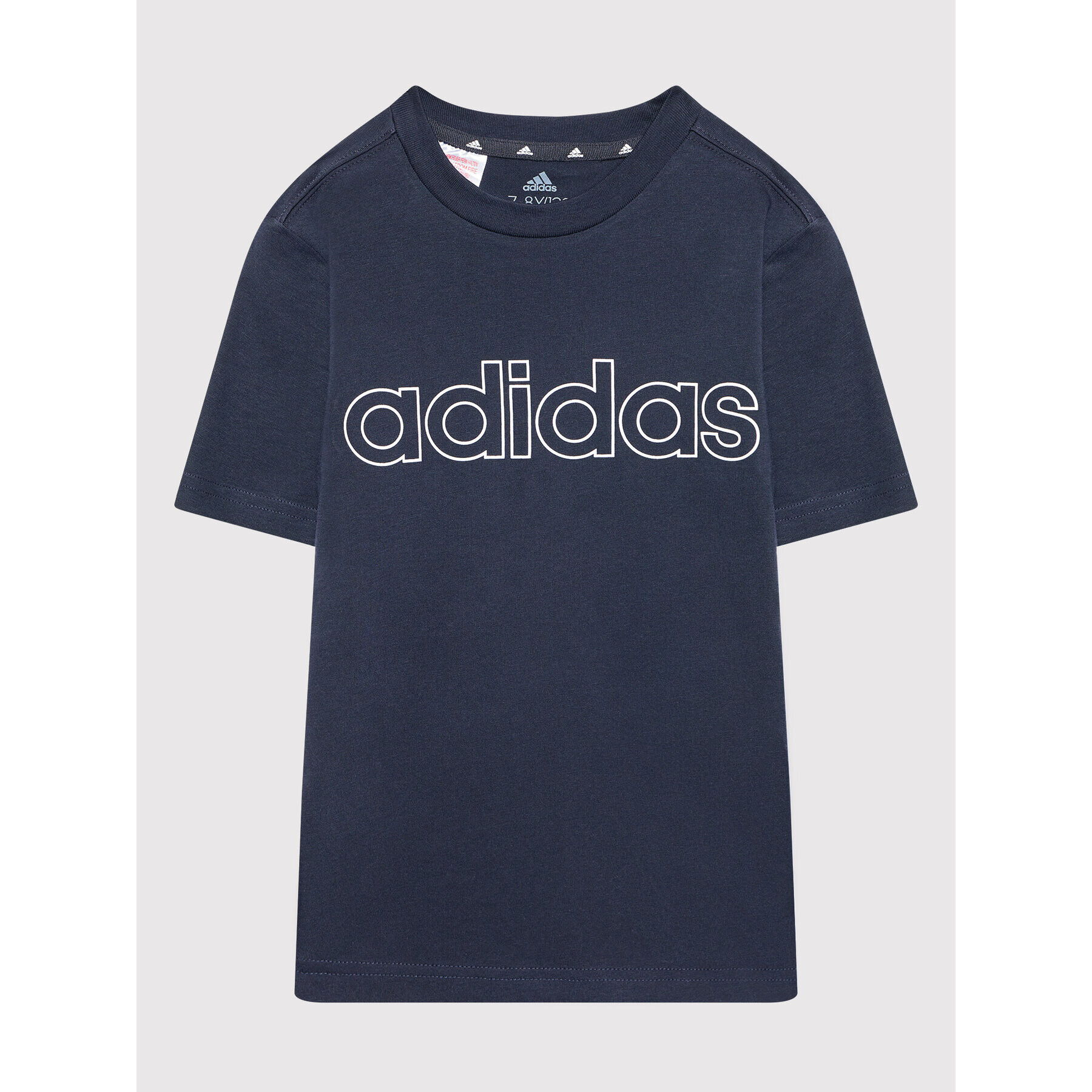 adidas T-Shirt B Lin HE9273 Tmavomodrá Regular Fit - Pepit.cz