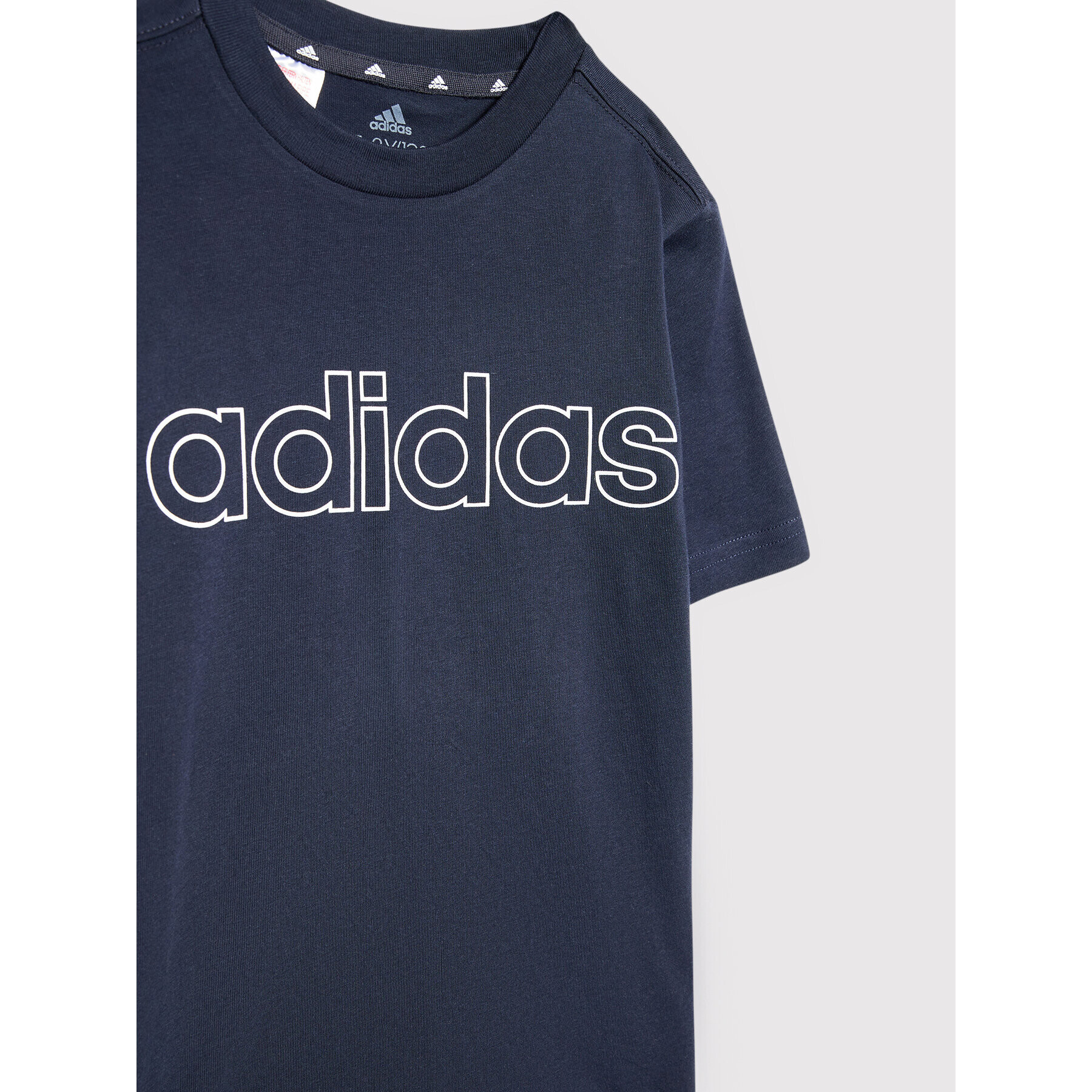 adidas T-Shirt B Lin HE9273 Tmavomodrá Regular Fit - Pepit.cz