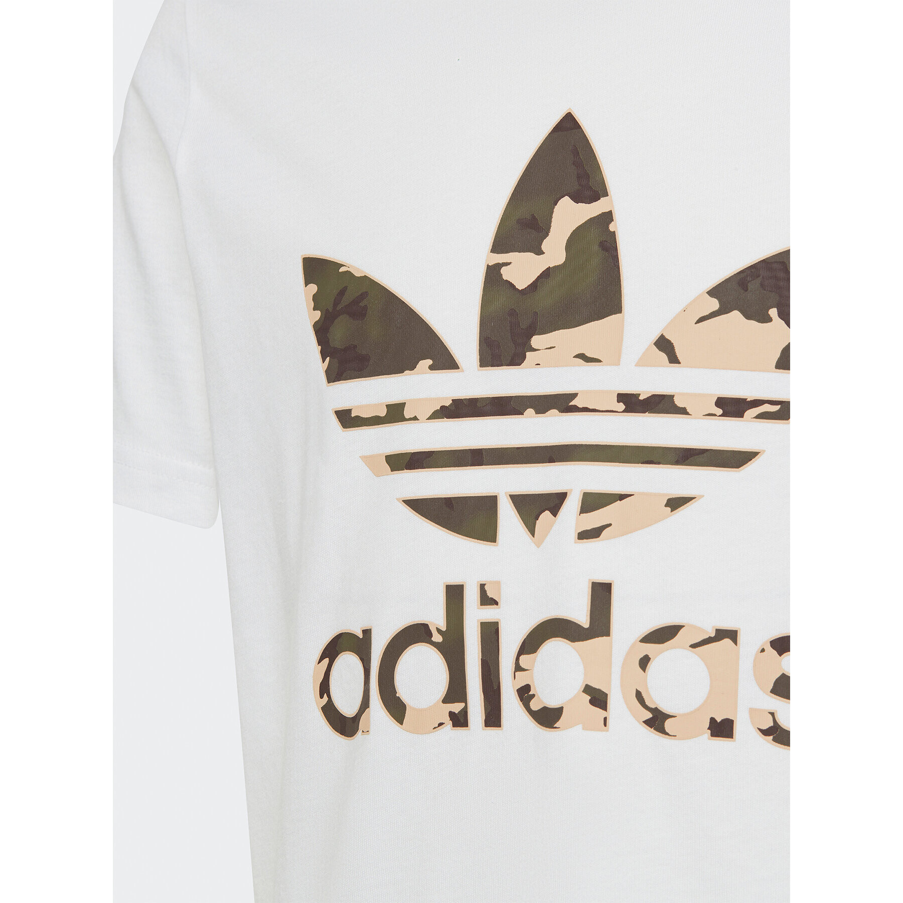 adidas T-Shirt Camo T-Shirt IC2134 Bílá Regular Fit - Pepit.cz