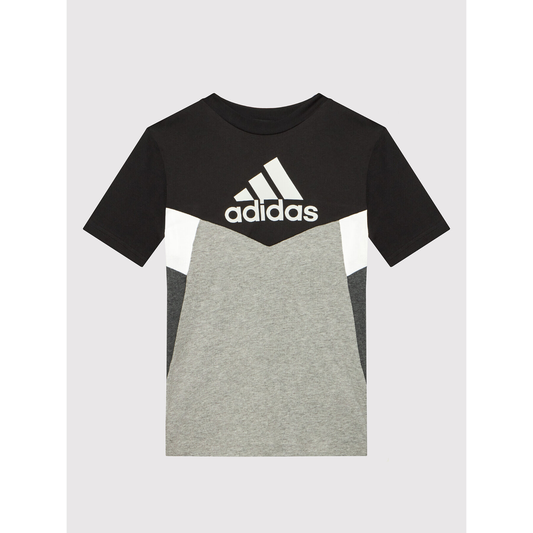 adidas T-Shirt Colorblock HA4025 Černá Regular Fit - Pepit.cz