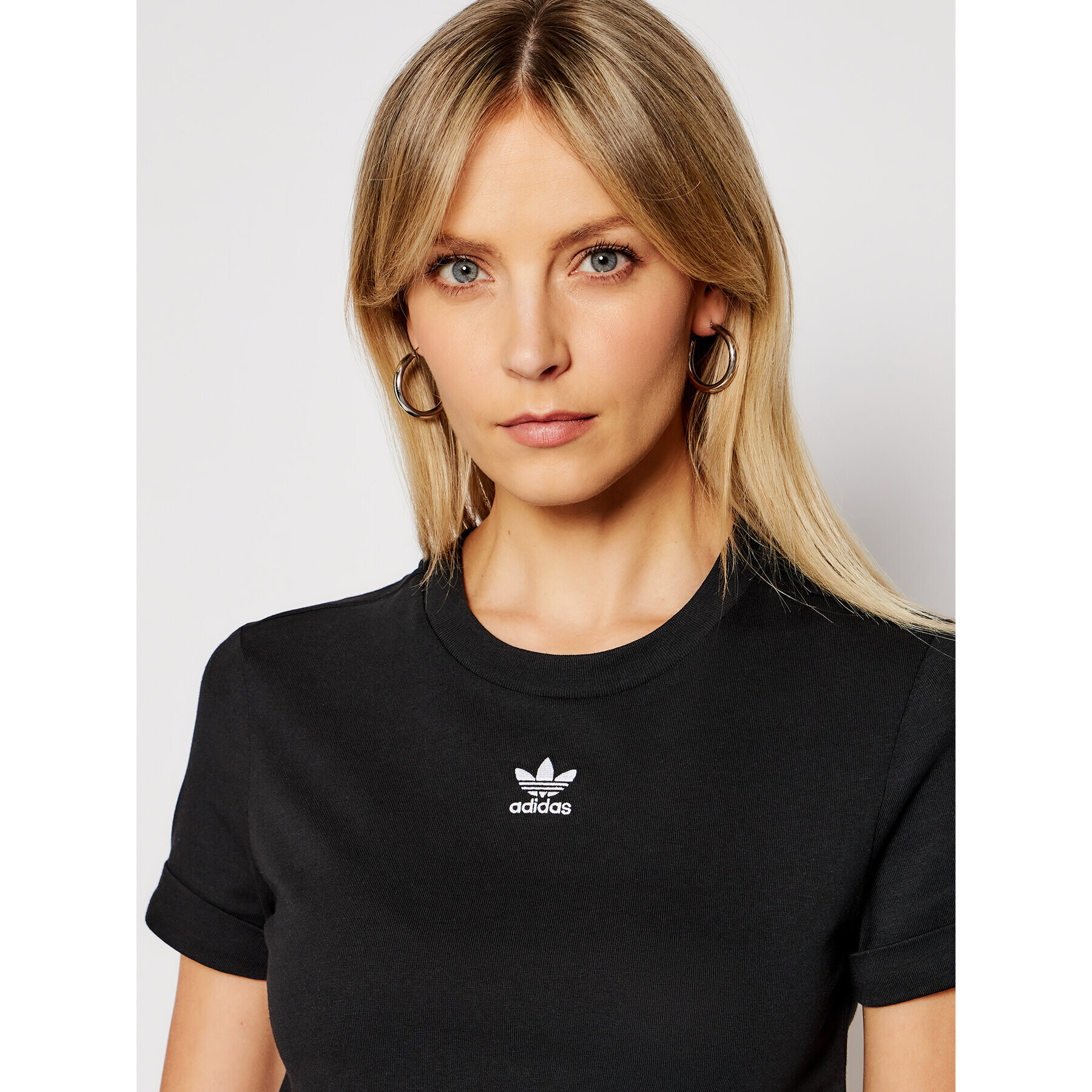 adidas T-Shirt Crop Top GN2802 Černá Regular Fit - Pepit.cz