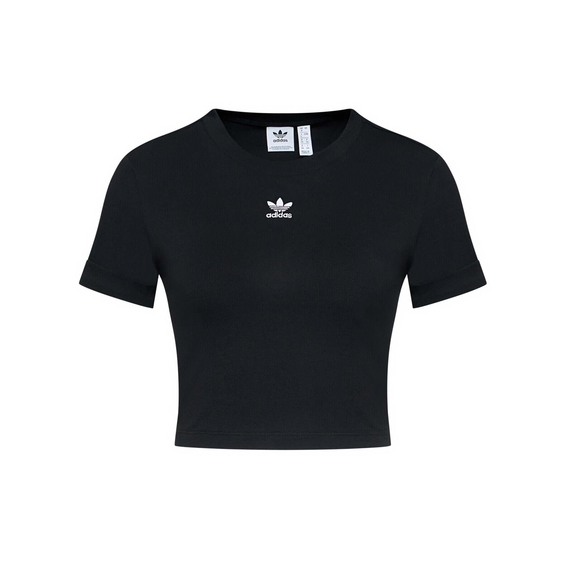 adidas T-Shirt Crop Top GN2802 Černá Regular Fit - Pepit.cz