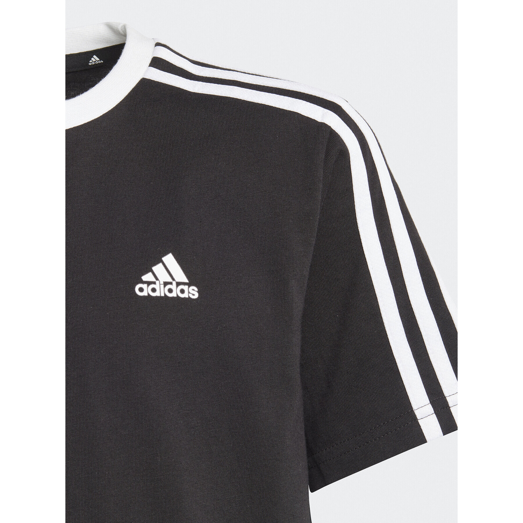 adidas T-Shirt Essentials 3-Stripes Cotton Loose Fit Boyfriend T-Shirt H44670 Černá Loose Fit - Pepit.cz