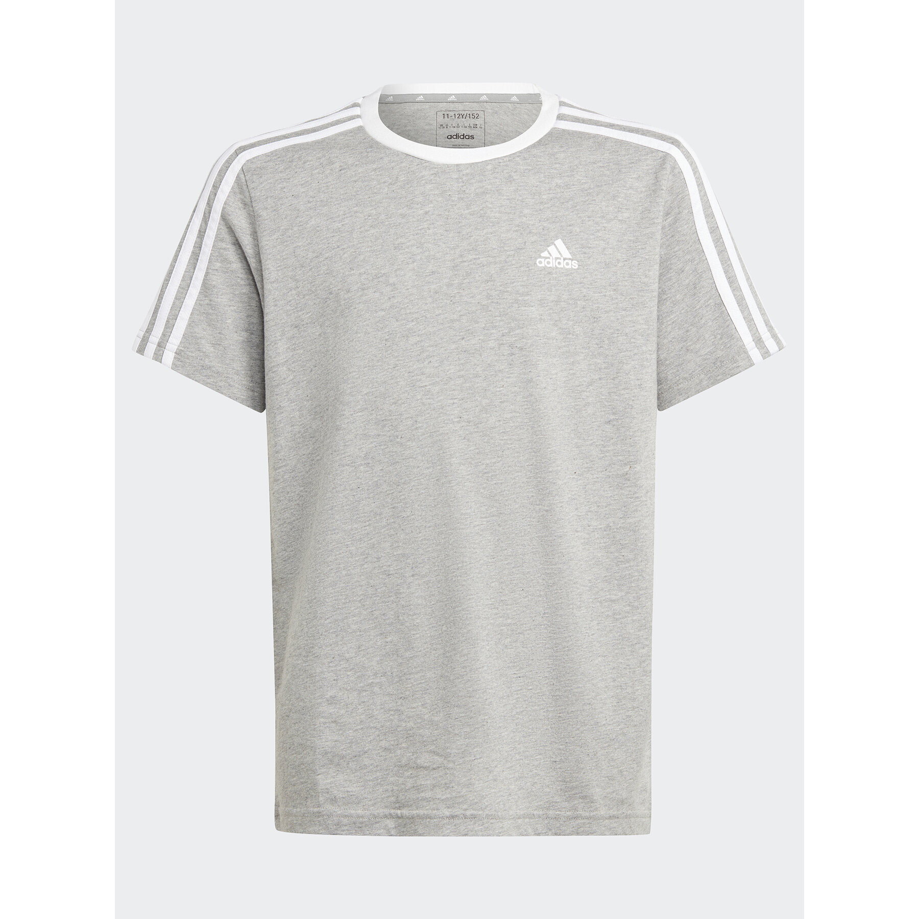 adidas T-Shirt Essentials 3-Stripes Cotton Loose Fit Boyfriend T-Shirt IC3637 Šedá Loose Fit - Pepit.cz