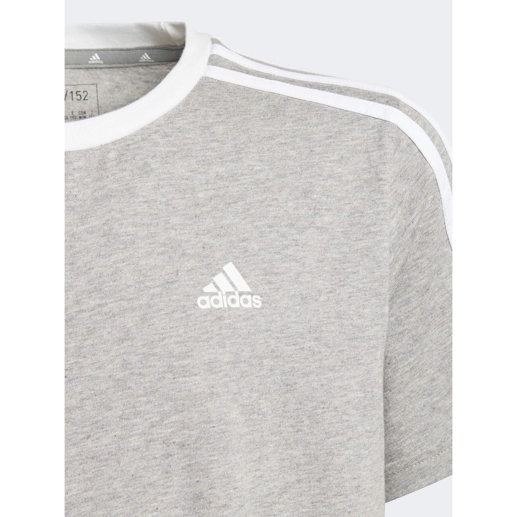 adidas T-Shirt Essentials 3-Stripes Cotton Loose Fit Boyfriend T-Shirt IC3637 Šedá Loose Fit - Pepit.cz