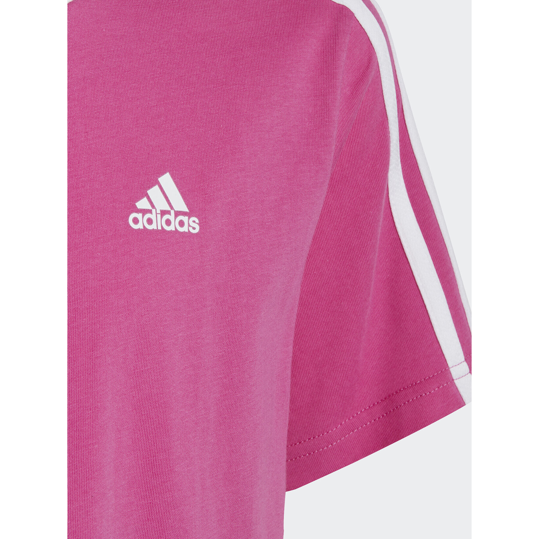 adidas T-Shirt Essentials 3-Stripes Cotton Loose Fit Boyfriend T-Shirt IC3639 Růžová Loose Fit - Pepit.cz