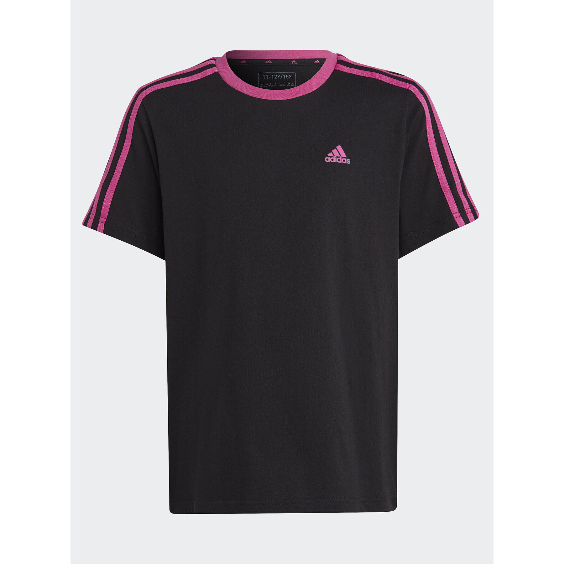 adidas T-Shirt Essentials 3-Stripes Cotton Loose Fit Boyfriend T-Shirt IC3640 Černá Loose Fit - Pepit.cz