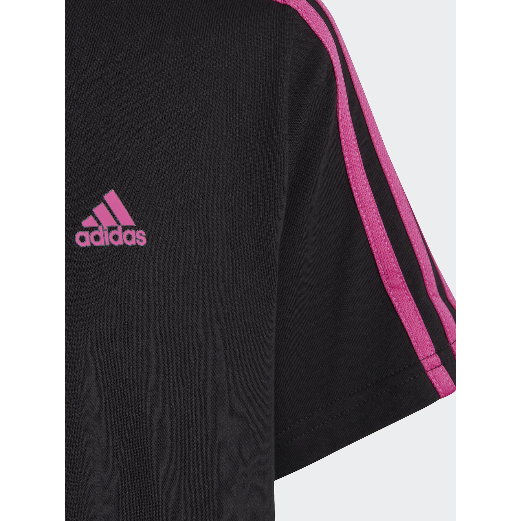 adidas T-Shirt Essentials 3-Stripes Cotton Loose Fit Boyfriend T-Shirt IC3640 Černá Loose Fit - Pepit.cz