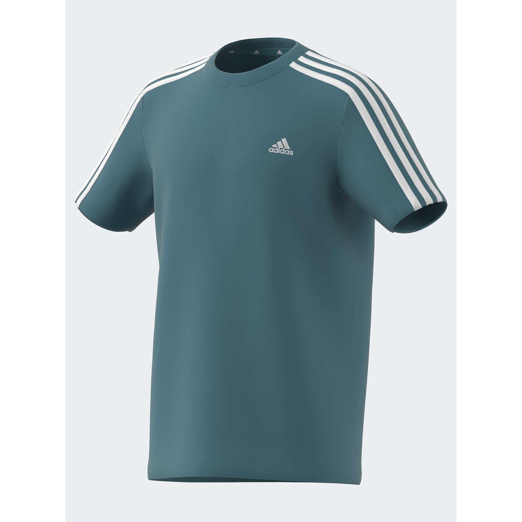 adidas T-Shirt Essentials 3-Stripes Cotton T-Shirt IJ6269 Tyrkysová Regular Fit - Pepit.cz