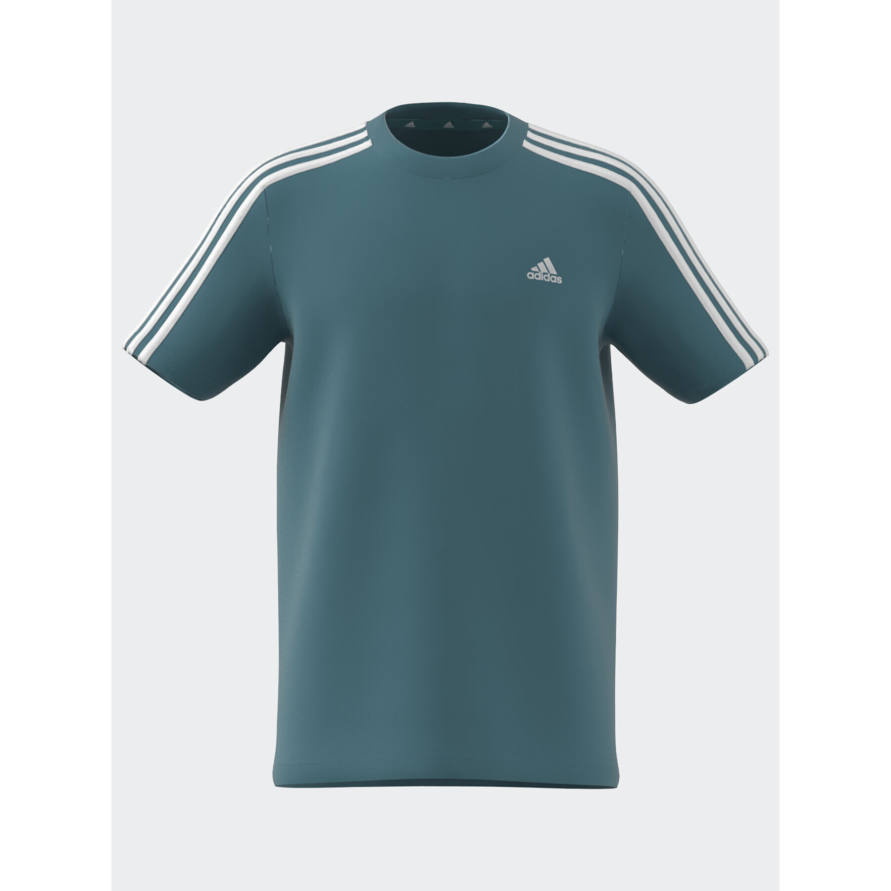 adidas T-Shirt Essentials 3-Stripes Cotton T-Shirt IJ6269 Tyrkysová Regular Fit - Pepit.cz