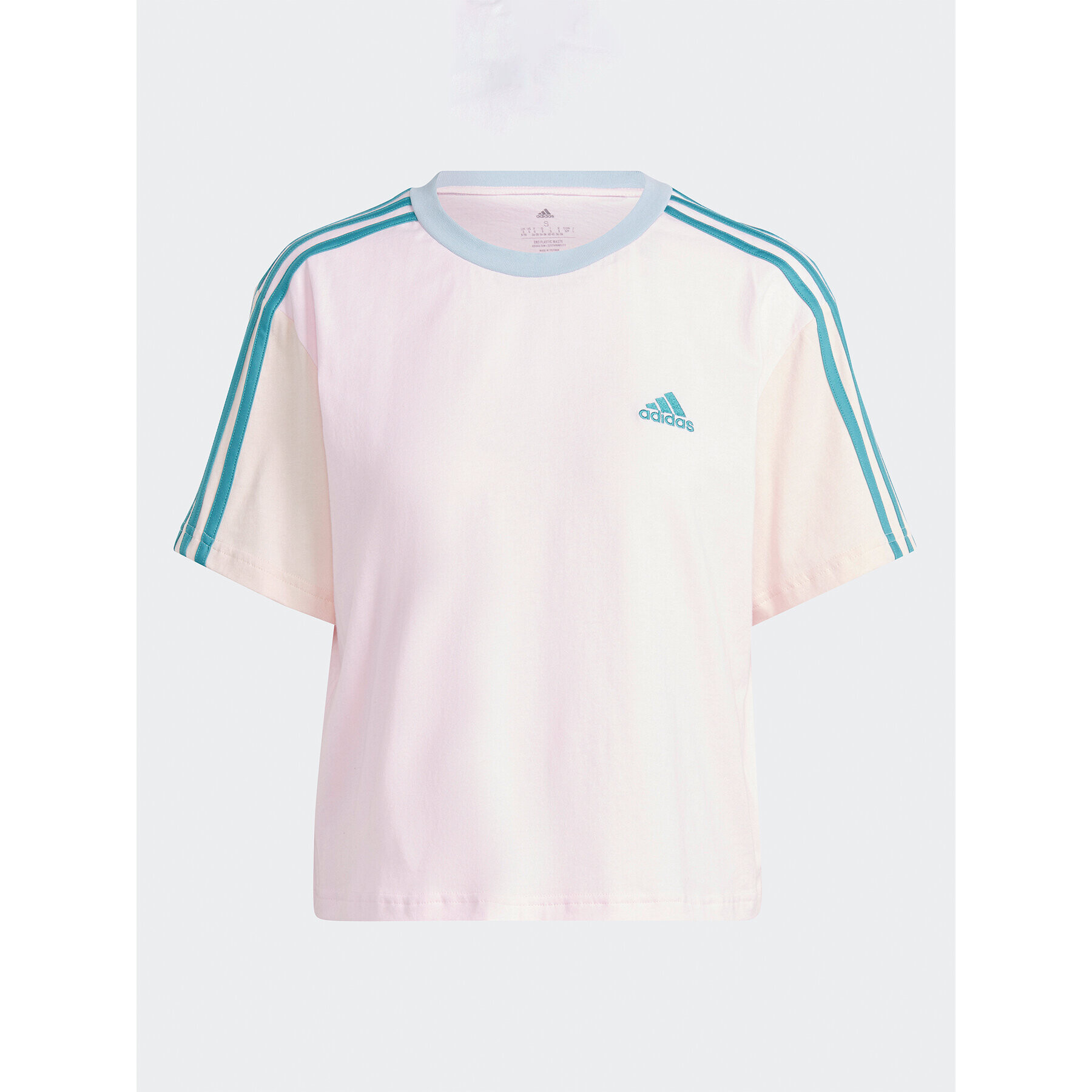 adidas T-Shirt Essentials 3-Stripes IM0364 Růžová Loose Fit - Pepit.cz