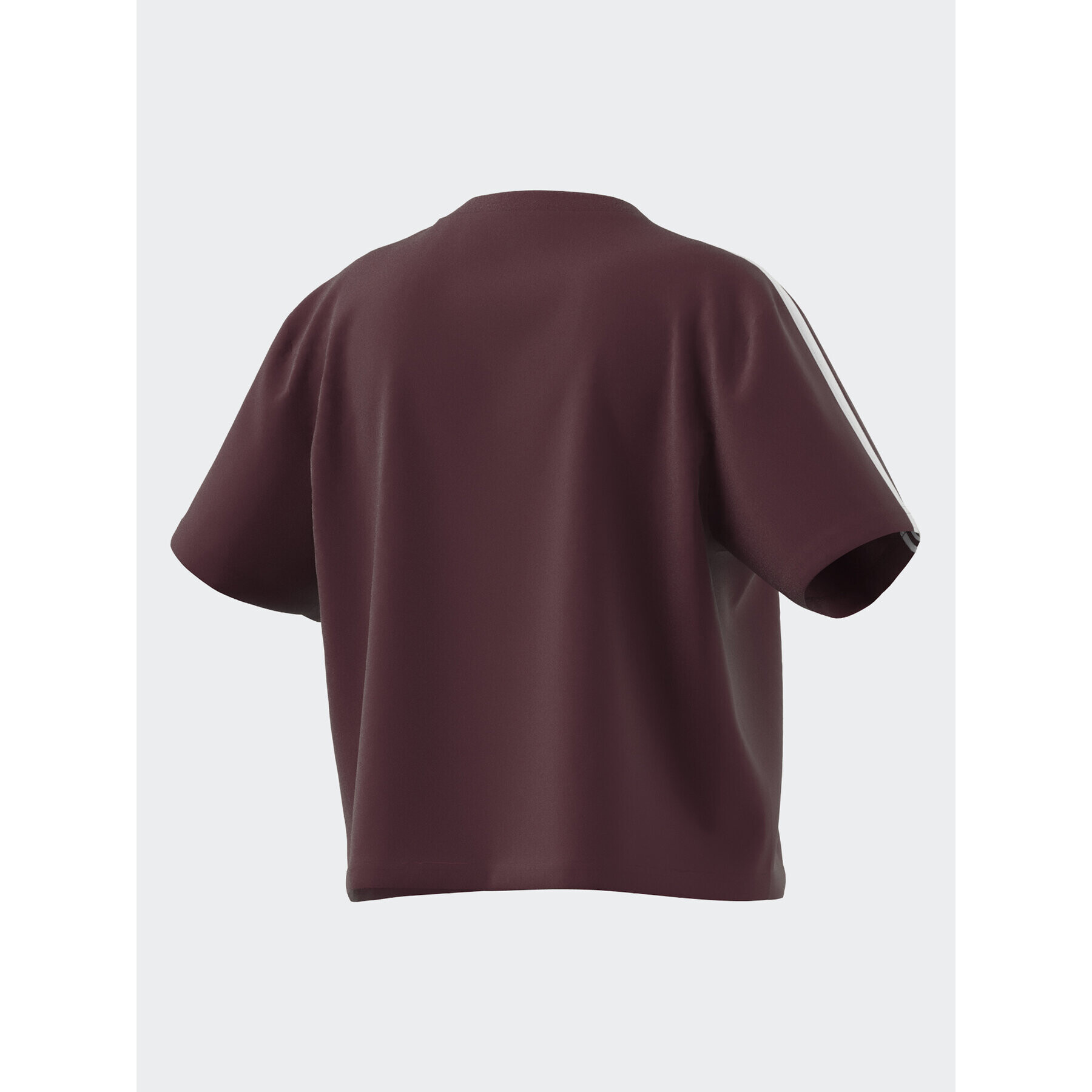 adidas T-Shirt Essentials 3-Stripes Single Jersey Crop Top IL3410 Červená Loose Fit - Pepit.cz