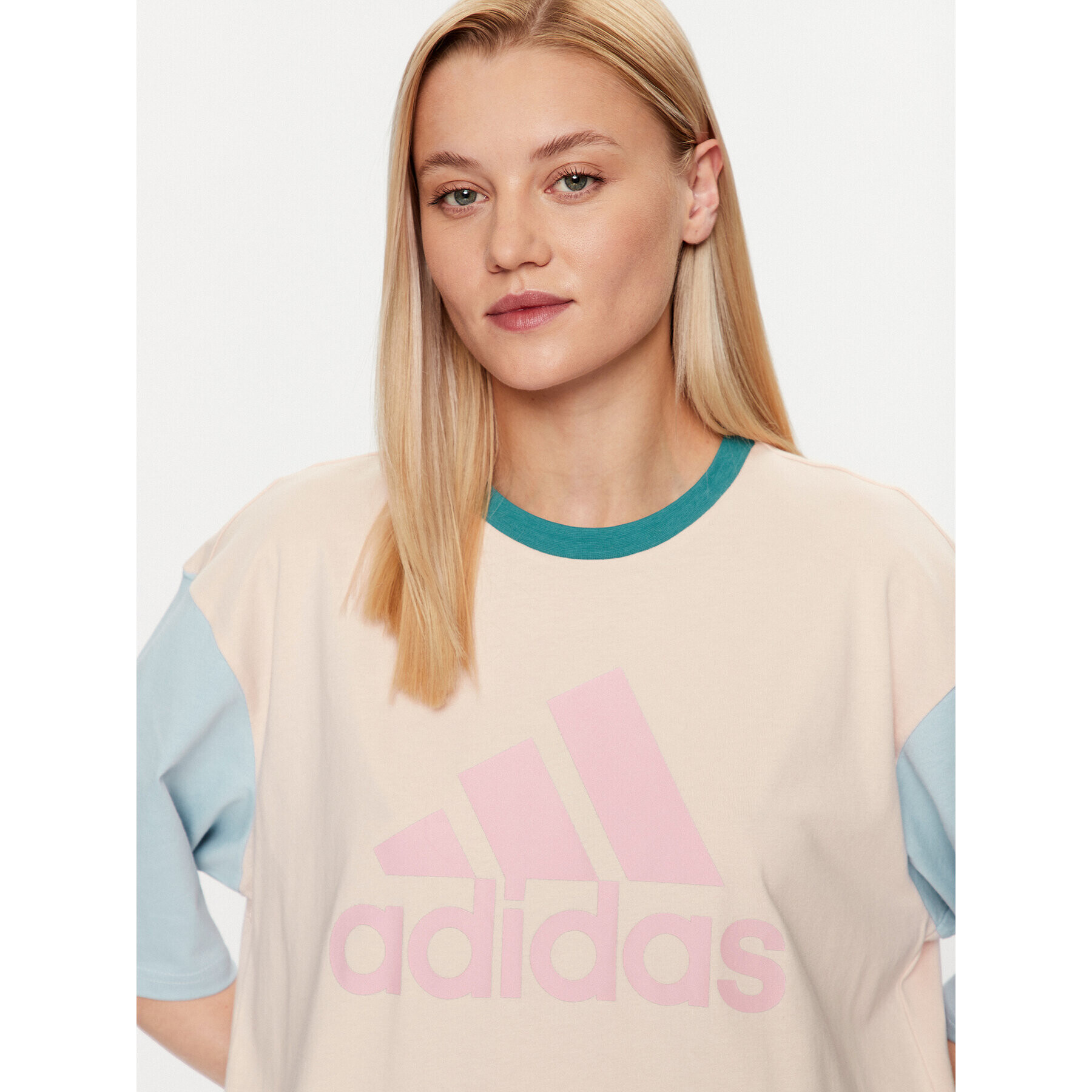 adidas T-Shirt Essentials Big Logo Boyfriend T-Shirt IL3333 Růžová Loose Fit - Pepit.cz