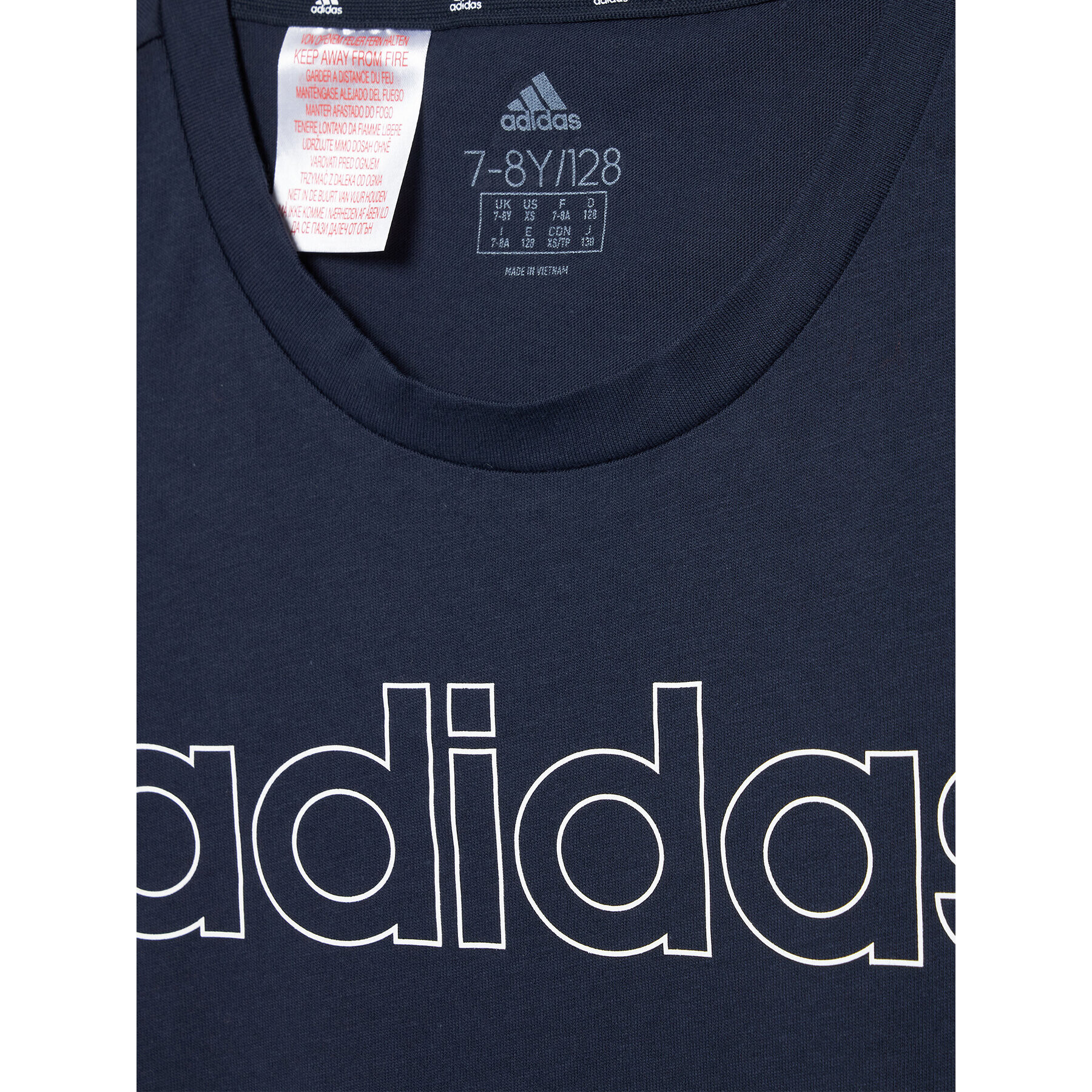 adidas T-Shirt Essentials GS0186 Tmavomodrá Slim Fit - Pepit.cz