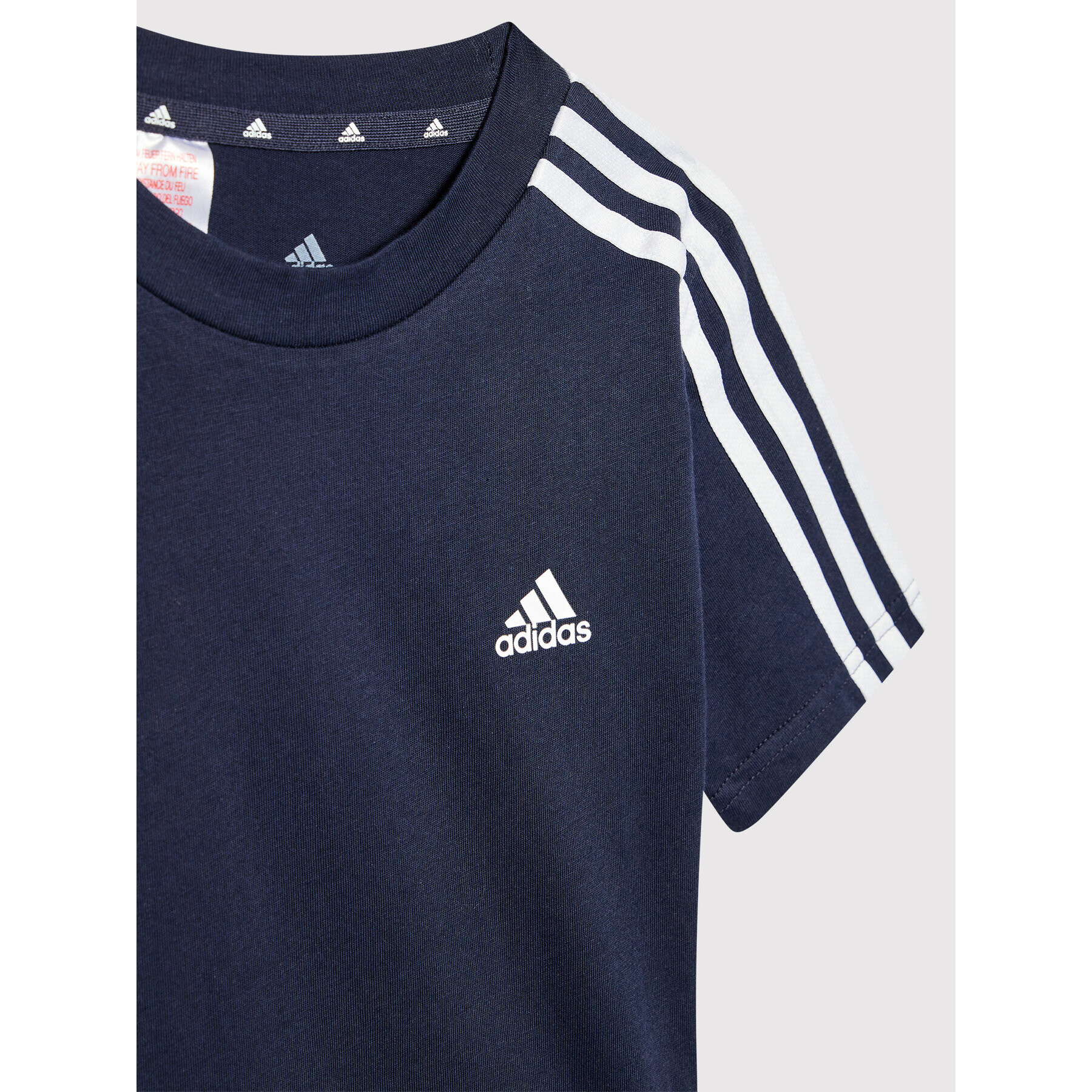 adidas T-Shirt Essentials GS4316 Tmavomodrá Regular Fit - Pepit.cz