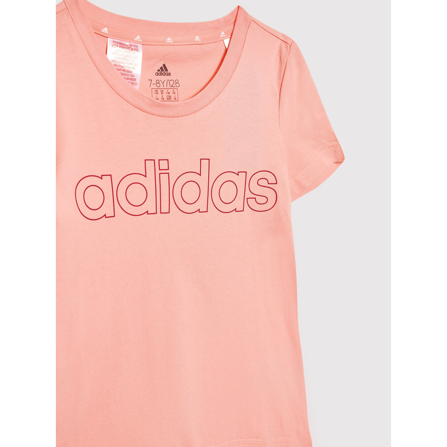 adidas T-Shirt Essentials HE1965 Růžová Slim Fit - Pepit.cz