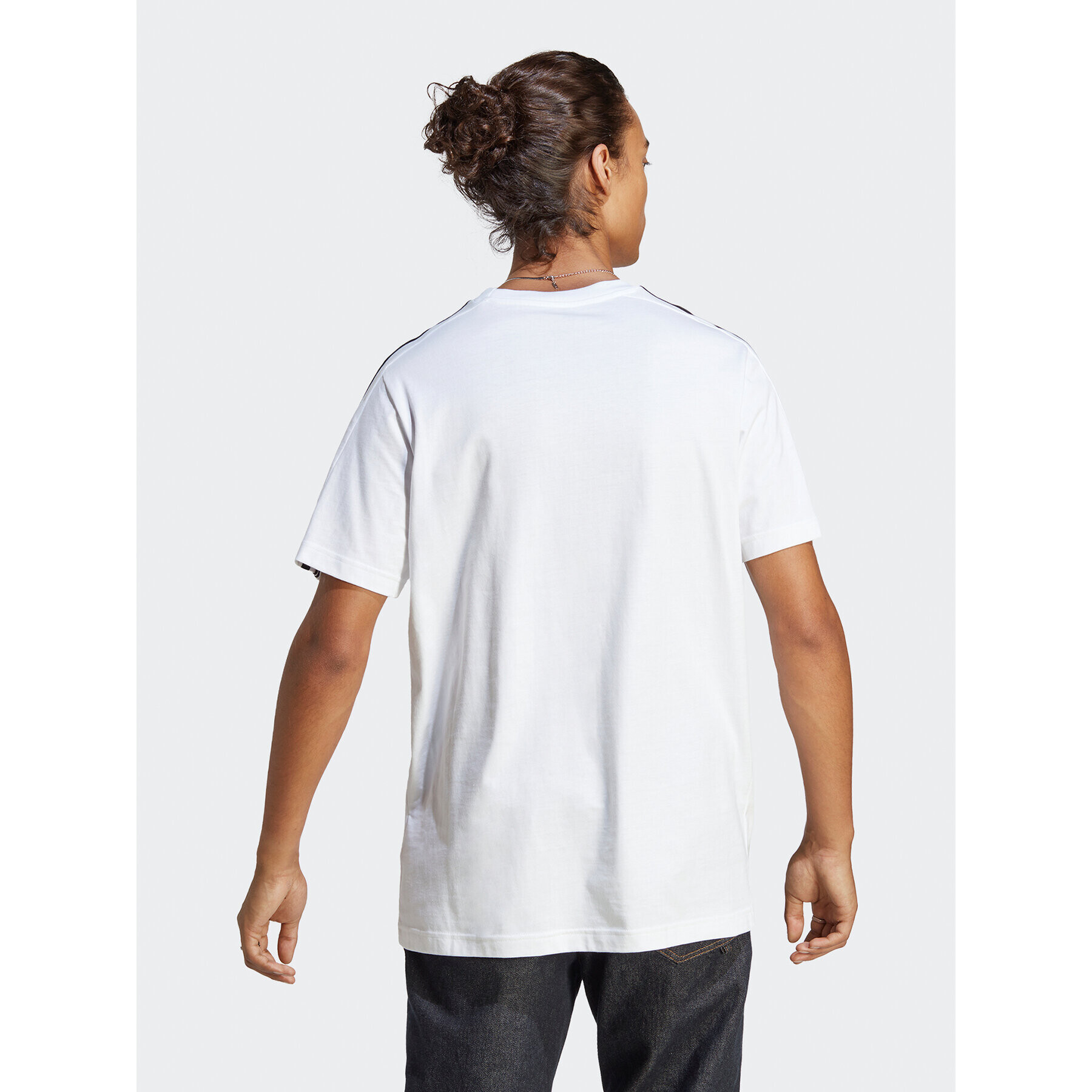 adidas T-Shirt Essentials Single Jersey 3-Stripes T-Shirt IC9336 Bílá Regular Fit - Pepit.cz