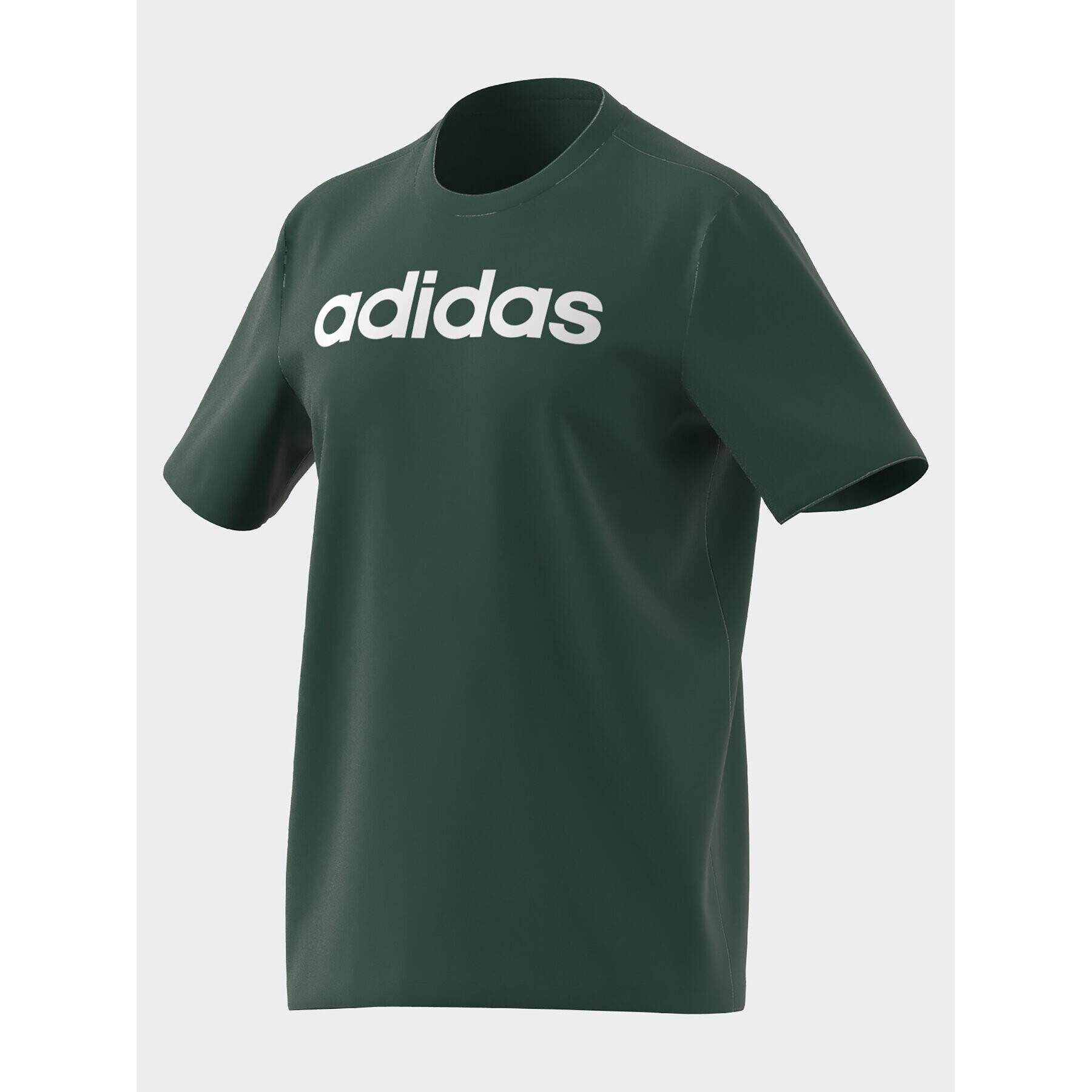 adidas T-Shirt Essentials Single Jersey Linear Embroidered Logo T-Shirt IJ8658 Zelená Regular Fit - Pepit.cz