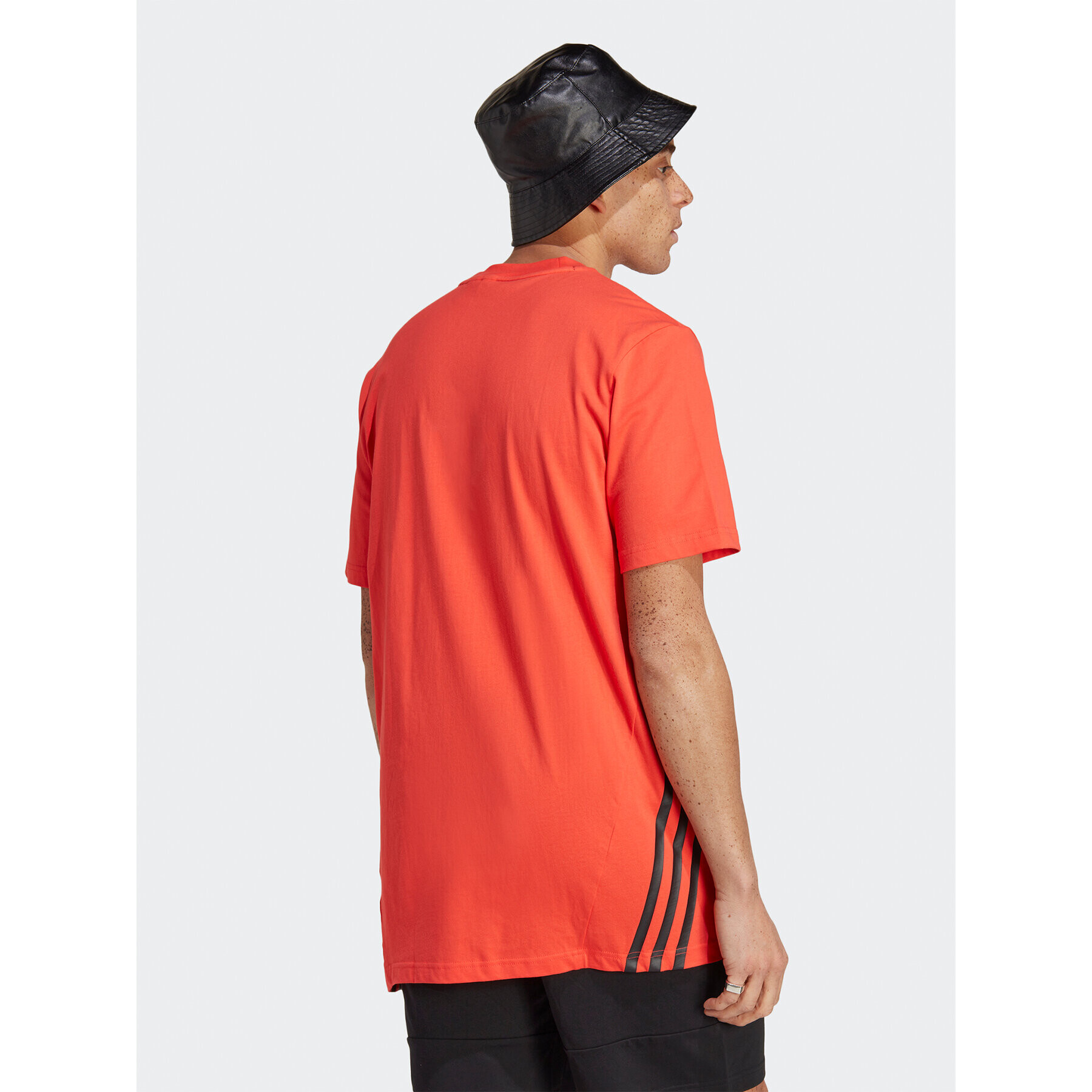 adidas T-Shirt Future Icons 3-Stripes T-Shirt IC8250 Červená Loose Fit - Pepit.cz