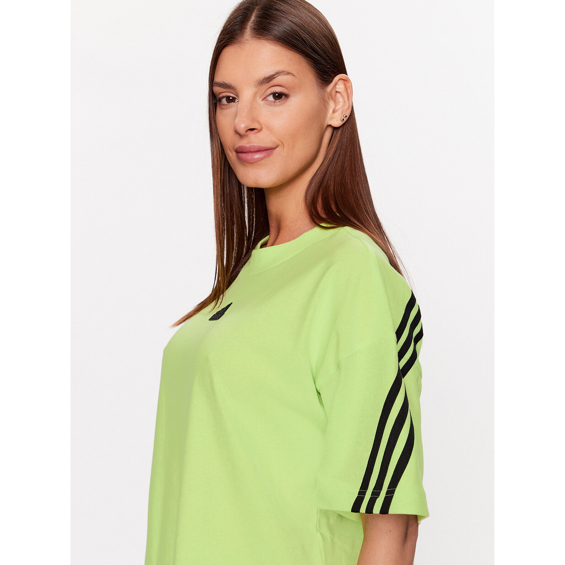 adidas T-Shirt Future Icons 3-Stripes T-Shirt IL3062 Zelená Loose Fit - Pepit.cz