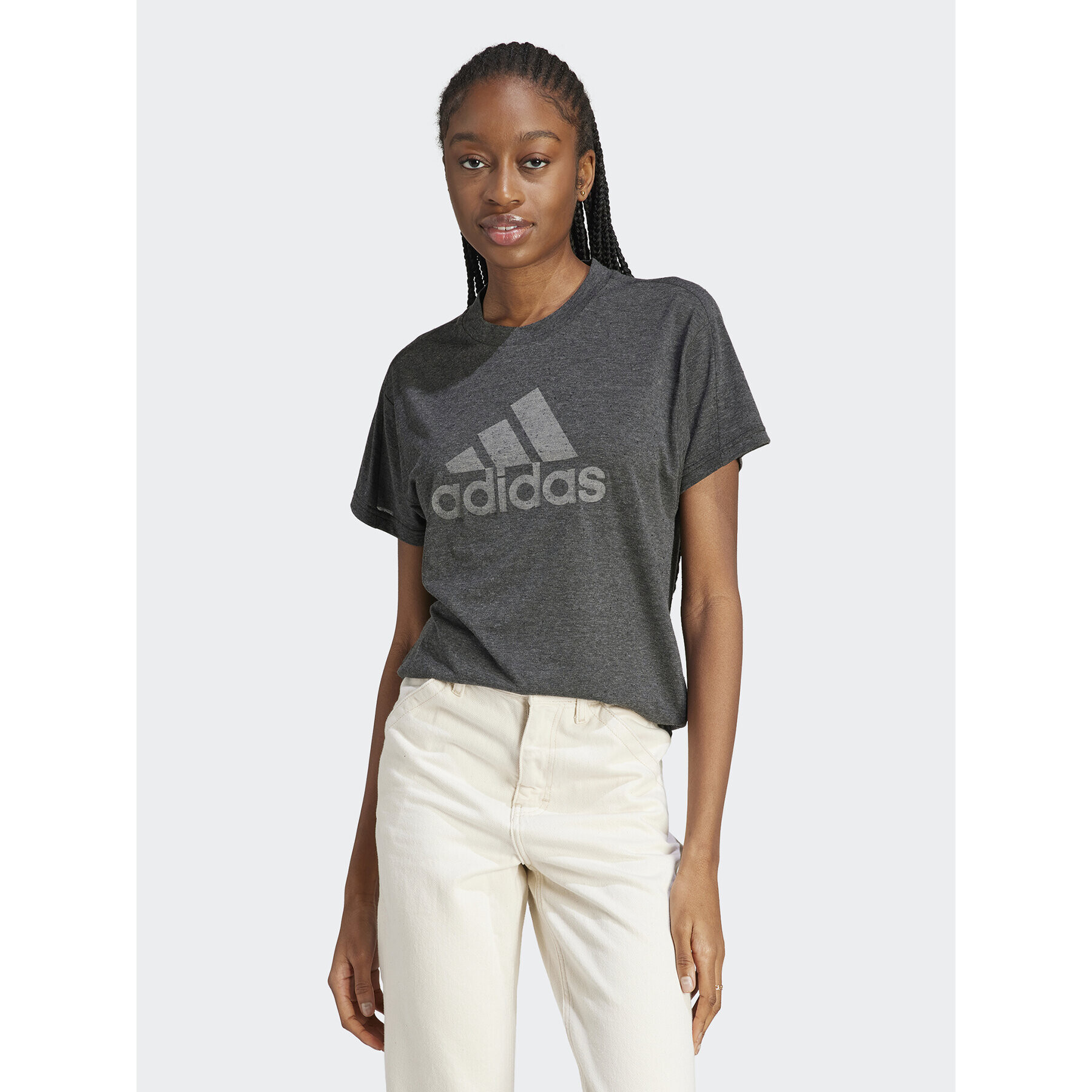 adidas T-Shirt Future Icons Winners 3.0 IM2423 Šedá Regular Fit - Pepit.cz